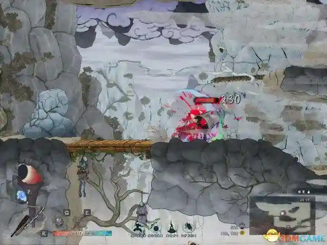 《月风魔传:不朽之月》图文攻略,剧情流程攻略(含“剧情流程”“打法要点”“BOSS战”)。《月风魔传:不朽之月》是一款和风横版动作游戏,游戏采用非线性迷宫,与优秀的砍杀系统融为一体,讲述月族家主持刀维护正义,铲除罪恶的故事。游戏比较硬核,难度和黑魂类似,比较考验玩家的技巧,死亡惩罚也相当重,想挑战高难度或者享受砍杀的刺激的玩家,不妨一试。序章序章教学关,拿上刀,左键攻击,右键格挡,shift闪避,空格跳跃,连击硬直,砍死敌人。按Q或者E射远程,但弹药稀少,一般不用来打小兵。骷髅怪是最低级的敌人,直接上去砍就行了。可以在设置里面自定义按键,将闪避绑定到更舒服的位置,例如笔者将其绑定到鼠标中键,操作难度就大大降低了。跳跃的时候,二段跳可以跳得更远,如果要下去,就空格+S。回到基地,捡起地上的武器开始闯关。这里说一下,每次死亡之后都会返回到这里,进度会被重置,所有道具丢失,这是本游戏最难的地方。边地忌地骷髅兵很好对付,上去连击弄死,弓箭手需要用跳跃躲开,格挡的时候,对操作要求很高,不建议格挡。空格+S跳下去,然后一直往右边走,路上可以开箱子拿到武器,武器随机,品质也是随机,看脸。遇到炸弹怪的时候,除了要躲开炸弹外,主要打法就是上去近战击杀。关于武器,棒子不推荐,这种武器伤害高,但是攻速特别慢,极其容易被敌人攻击,除了棒子这种慢攻速武器,其他的都行,推荐用刀或者双刀。下图这种怪,暂且叫他猛男吧,这种怪拿着棒子,伤害特别高,一下可以打掉你一半的血,所以在战斗的时候,上去砍两刀就闪避走,不要贪刀,要慢慢磨死。走到尽头后,跳下去,再往左边走,路上遇到石碑,互动可以拿到血瓶。在战斗的时候,最好不用格挡,而是用闪避,这样会触发暴击,打出的伤害可以秒掉精英怪。下图这种黄颜色的传送门可以进去逛逛,里面是商店,武器不用买,因为开箱子就能刷到,材料还是值得一买的。走到尽头再上去,下图这里就是出口,进去打BOSS。BOSS战-龙骨鬼第一章BOSS非常好打,跳跃+连击砍头部,这样便可顺带砍到其他部位,造成数倍的伤害,而攻击手部将其摧毁可以瘫痪掉BOSS的武力,如果BOSS发动攻击,就使用跳跃来躲避。打完后,可以用搜集到的材料对武器进行升级,也可以用魂升级自身,建议优先升级技,堆叠武器伤害。业火断崖这一关还是一样的打法,只是要注意鬼脸怪的冲击,可以用格挡挡掉攻击,如果当前武器没有格挡招式,可以用跳跃来躲避。然后就是潜伏在地上的小怪,这种小怪攻击的时候会施加流血效果,务必用高攻速武器打,不要让他攻击到,不然一直流血会很吃亏。流程还是探索地图然后找出口,出口在地图的左边。BOSS战-大百足形态1:盘踞此时跳上去砍就行,因为这样会砍到多个部位,伤害较高。形态2,:侧翼钻地喷射远程此时,远离BOSS,闪避掉远程攻击。如果在BOSS钻出来的时候就跳上去用闪避砍的话,就会触发暴击,打断施法。形态3:撞击大招这个大招非常好躲,BOSS冲过来的时候,跳跃,跳到BOSS身上砍,不仅能躲开攻击,而且也能造成伤害。云霞双峰开局砍掉两边的恶魔眼,驱散迷雾。注意,这一关的出口就在入口上面一层,需要你驱散迷雾才能进去。这一关主要的威胁就是天上的鸟会发射毒炸弹,需要你优先从上面走,将天上的鸟清除掉,不然在和其他敌人混战的时候,容易被炸。然后就是迷雾问题,清除迷雾的方法就是摧毁地图上的恶魔眼,只要跟着紫色迷雾走就能找到。关于拿着大钟的壮汉,打正面会没有伤害,需要闪避绕后,背刺打出伤害。BOSS战-双天鬼这两个BOSS其实也不难,首先去打黄颜色的鬼,不难,跳上去砍就行了。黄颜色鬼残血后,会放大招,也不难躲,地上有黄颜色闪电的,就是BOSS攻击的区域,躲开就行。杀死闪电鬼后,再去打风鬼,风刃的躲法也简单,跳跃避开即可。靠近BOSS,近战上去连击,建议躲在边缘砍。梦幻游廊歌女的打法,远程声波跳跃躲掉,闪避近身砍死。蠕虫是一种很弱的敌人,如果有双刀的话,建议拿双刀砍,右键大风车可以砍死一大片敌人。般若是这一关比较麻烦的敌人,它蓄力后会发动冲击,此时要用闪避绕后背刺,因为只有这样,才能打出伤害,不然如果正面砍的话,没有伤害。来到楼梯口,互动进去。暗世界的出口就是如下图这种传送门,互动之后回到明世界。如下图箭头所指,出口就在最下面一层。BOSS战:土蜘蛛本关的要点:如下图箭头所指,下雪的地方就是BOSS突袭的位置,不要被打中了,一发残血不是闹着玩的。打法就是跑上门连击砍。另外,关卡中会刷一些小怪,只需要让他们数量不要太多就行,留下一两个不杀也没事,专心去打BOSS。强化和激活BOSS战之后就可以强化以及激活武器,强化的意思是,使用材料强化武器,但不会立即生效。如果要让强化生效,就要去激活,将武器的各个技能给点上。另外,武器段位越高,伤害越高,如果要获得高段位武器,就要深入流程,流程越往后,段位越高。荒波大洞游戏的路非常好走,一直往右走到头就行。走在路上的时候,BOSS也会刷出,但仅仅是干扰你,没什么威胁,突出的射弹速度很慢,只要保持移动,就不可能击中你。打人鱼的时候注意了,格挡闪避都不好使,最好的打法就是近身,然后跳跃+攻击,由于人鱼尾部攻击是横扫,只要你在空中,就打不中你。BOSS战:五头水龙没啥难度,直接跳到小船上,砍BOSS就行,建议用矛打,因为范围广,所以能攻击到多个部位。BOSS大招的时候,跳到位置高的小船上就能躲开攻击。无穷雪原这一关,不要走下面,因为全是尖刺陷阱。走上面,路也不难找,一直往左走即可。敌人都是很常见的类型,建议用矛打,三连击硬直非常好用。下图就是本关的地图,可以发现,出口就在最左边的位置。BOSS战:九尾狐九尾狐是最好打的BOSS,BOSS的攻击位置会以红圈标注,非常好躲。BOSS攻击完了后,你就可以去砍它的尾巴了,然后进入二阶段。二阶段同理,也是标注红圈攻击位置,只是数量变多了而已,打法就是站在地图中间,这样容易躲。躲开攻击后,再继续砍,BOSS硬直后,上去砍头,触发必杀即可。古战场遗迹你终于找到了兄长,然而你却发现,兄长因为嫉妒而背叛了家族,必须得大义灭亲!两个阶段,都不难,第一阶段,建议用双刀,上去连击砍翻即可。第二阶段也是同理,和一阶段一样,双刀上去砍,速战速决,不要拖得太久,放大招的时候,用跳跃连击打。古都古都地图难度极高,首先就是陷阱,陷阱会喷射毒雾,让你中毒,但有攻击频率,趁着没有激活的时候,赶紧走掉。然后就是狮鹫,狮鹫的攻击有两段,第一段,冲过来蓄力,第二段,蓄力完了后砸下来重击,所以,只要在第一段蓄力的时候躲开就行。最难打的敌人是下图这种武士,他可以一发打残你,甚至秒杀,所以务必注意了,一定要拉近距离,近战缠斗,不要拉开距离,不然会被远程一发秒。近战的时候,在他攻击的时候,闪避绕后,最好用长矛打,长矛绕后,三连击打出硬直击飞,然后再不断地三连击就行。注意,第一次攻击的时候,一定要绕后三连击,不然攻击会被打断。然后就是冰柱陷阱,一旦被击中就会被冻结,给敌人可乘之机。不过本身没什么伤害。流程也简单,寻找开关,激活传送门,一直深入关卡即可。BOSS战:天津斗须大章鱼BOSS,主要的打法就是先断须,断须能破防,破防后就可以上去砍头,触发必杀技。如下图箭头所指,场景中出现这种影子的时候,其实就代表BOSS攻击的位置,及时躲开,不然会被击中。然后就是下图这种情况,紫色圆盘形成的时候,就要远离,不然会被激光击中。BOSS蓄力大招的时候,站到如下图箭头所指的平台上就能躲开。大章鱼就是最终BOSS,击杀它,你就清理掉了邪恶BOSS,任务完成,游戏完结。插图26 《月风魔传:不朽之月》图文攻略,剧情流程攻略(含“剧情流程”“打法要点”“BOSS战”)。《月风魔传:不朽之月》是一款和风横版动作游戏,游戏采用非线性迷宫,与优秀的砍杀系统融为一体,讲述月族家主持刀维护正义,铲除罪恶的故事。游戏比较硬核,难度和黑魂类似,比较考验玩家的技巧,死亡惩罚也相当重,想挑战高难度或者享受砍杀的刺激的玩家,不妨一试。序章序章教学关,拿上刀,左键攻击,右键格挡,shift闪避,空格跳跃,连击硬直,砍死敌人。按Q或者E射远程,但弹药稀少,一般不用来打小兵。骷髅怪是最低级的敌人,直接上去砍就行了。可以在设置里面自定义按键,将闪避绑定到更舒服的位置,例如笔者将其绑定到鼠标中键,操作难度就大大降低了。跳跃的时候,二段跳可以跳得更远,如果要下去,就空格+S。回到基地,捡起地上的武器开始闯关。这里说一下,每次死亡之后都会返回到这里,进度会被重置,所有道具丢失,这是本游戏最难的地方。边地忌地骷髅兵很好对付,上去连击弄死,弓箭手需要用跳跃躲开,格挡的时候,对操作要求很高,不建议格挡。空格+S跳下去,然后一直往右边走,路上可以开箱子拿到武器,武器随机,品质也是随机,看脸。遇到炸弹怪的时候,除了要躲开炸弹外,主要打法就是上去近战击杀。关于武器,棒子不推荐,这种武器伤害高,但是攻速特别慢,极其容易被敌人攻击,除了棒子这种慢攻速武器,其他的都行,推荐用刀或者双刀。下图这种怪,暂且叫他猛男吧,这种怪拿着棒子,伤害特别高,一下可以打掉你一半的血,所以在战斗的时候,上去砍两刀就闪避走,不要贪刀,要慢慢磨死。走到尽头后,跳下去,再往左边走,路上遇到石碑,互动可以拿到血瓶。在战斗的时候,最好不用格挡,而是用闪避,这样会触发暴击,打出的伤害可以秒掉精英怪。下图这种黄颜色的传送门可以进去逛逛,里面是商店,武器不用买,因为开箱子就能刷到,材料还是值得一买的。走到尽头再上去,下图这里就是出口,进去打BOSS。BOSS战-龙骨鬼第一章BOSS非常好打,跳跃+连击砍头部,这样便可顺带砍到其他部位,造成数倍的伤害,而攻击手部将其摧毁可以瘫痪掉BOSS的武力,如果BOSS发动攻击,就使用跳跃来躲避。打完后,可以用搜集到的材料对武器进行升级,也可以用魂升级自身,建议优先升级技,堆叠武器伤害。业火断崖这一关还是一样的打法,只是要注意鬼脸怪的冲击,可以用格挡挡掉攻击,如果当前武器没有格挡招式,可以用跳跃来躲避。然后就是潜伏在地上的小怪,这种小怪攻击的时候会施加流血效果,务必用高攻速武器打,不要让他攻击到,不然一直流血会很吃亏。流程还是探索地图然后找出口,出口在地图的左边。BOSS战-大百足形态1:盘踞此时跳上去砍就行,因为这样会砍到多个部位,伤害较高。形态2,:侧翼钻地喷射远程此时,远离BOSS,闪避掉远程攻击。如果在BOSS钻出来的时候就跳上去用闪避砍的话,就会触发暴击,打断施法。形态3:撞击大招这个大招非常好躲,BOSS冲过来的时候,跳跃,跳到BOSS身上砍,不仅能躲开攻击,而且也能造成伤害。云霞双峰开局砍掉两边的恶魔眼,驱散迷雾。注意,这一关的出口就在入口上面一层,需要你驱散迷雾才能进去。这一关主要的威胁就是天上的鸟会发射毒炸弹,需要你优先从上面走,将天上的鸟清除掉,不然在和其他敌人混战的时候,容易被炸。然后就是迷雾问题,清除迷雾的方法就是摧毁地图上的恶魔眼,只要跟着紫色迷雾走就能找到。关于拿着大钟的壮汉,打正面会没有伤害,需要闪避绕后,背刺打出伤害。BOSS战-双天鬼这两个BOSS其实也不难,首先去打黄颜色的鬼,不难,跳上去砍就行了。黄颜色鬼残血后,会放大招,也不难躲,地上有黄颜色闪电的,就是BOSS攻击的区域,躲开就行。杀死闪电鬼后,再去打风鬼,风刃的躲法也简单,跳跃避开即可。靠近BOSS,近战上去连击,建议躲在边缘砍。梦幻游廊歌女的打法,远程声波跳跃躲掉,闪避近身砍死。蠕虫是一种很弱的敌人,如果有双刀的话,建议拿双刀砍,右键大风车可以砍死一大片敌人。般若是这一关比较麻烦的敌人,它蓄力后会发动冲击,此时要用闪避绕后背刺,因为只有这样,才能打出伤害,不然如果正面砍的话,没有伤害。来到楼梯口,互动进去。暗世界的出口就是如下图这种传送门,互动之后回到明世界。如下图箭头所指,出口就在最下面一层。BOSS战:土蜘蛛本关的要点:如下图箭头所指,下雪的地方就是BOSS突袭的位置,不要被打中了,一发残血不是闹着玩的。打法就是跑上门连击砍。另外,关卡中会刷一些小怪,只需要让他们数量不要太多就行,留下一两个不杀也没事,专心去打BOSS。强化和激活BOSS战之后就可以强化以及激活武器,强化的意思是,使用材料强化武器,但不会立即生效。如果要让强化生效,就要去激活,将武器的各个技能给点上。另外,武器段位越高,伤害越高,如果要获得高段位武器,就要深入流程,流程越往后,段位越高。荒波大洞游戏的路非常好走,一直往右走到头就行。走在路上的时候,BOSS也会刷出,但仅仅是干扰你,没什么威胁,突出的射弹速度很慢,只要保持移动,就不可能击中你。打人鱼的时候注意了,格挡闪避都不好使,最好的打法就是近身,然后跳跃+攻击,由于人鱼尾部攻击是横扫,只要你在空中,就打不中你。BOSS战:五头水龙没啥难度,直接跳到小船上,砍BOSS就行,建议用矛打,因为范围广,所以能攻击到多个部位。BOSS大招的时候,跳到位置高的小船上就能躲开攻击。无穷雪原这一关,不要走下面,因为全是尖刺陷阱。走上面,路也不难找,一直往左走即可。敌人都是很常见的类型,建议用矛打,三连击硬直非常好用。下图就是本关的地图,可以发现,出口就在最左边的位置。BOSS战:九尾狐九尾狐是最好打的BOSS,BOSS的攻击位置会以红圈标注,非常好躲。BOSS攻击完了后,你就可以去砍它的尾巴了,然后进入二阶段。二阶段同理,也是标注红圈攻击位置,只是数量变多了而已,打法就是站在地图中间,这样容易躲。躲开攻击后,再继续砍,BOSS硬直后,上去砍头,触发必杀即可。古战场遗迹你终于找到了兄长,然而你却发现,兄长因为嫉妒而背叛了家族,必须得大义灭亲!两个阶段,都不难,第一阶段,建议用双刀,上去连击砍翻即可。第二阶段也是同理,和一阶段一样,双刀上去砍,速战速决,不要拖得太久,放大招的时候,用跳跃连击打。古都古都地图难度极高,首先就是陷阱,陷阱会喷射毒雾,让你中毒,但有攻击频率,趁着没有激活的时候,赶紧走掉。然后就是狮鹫,狮鹫的攻击有两段,第一段,冲过来蓄力,第二段,蓄力完了后砸下来重击,所以,只要在第一段蓄力的时候躲开就行。最难打的敌人是下图这种武士,他可以一发打残你,甚至秒杀,所以务必注意了,一定要拉近距离,近战缠斗,不要拉开距离,不然会被远程一发秒。近战的时候,在他攻击的时候,闪避绕后,最好用长矛打,长矛绕后,三连击打出硬直击飞,然后再不断地三连击就行。注意,第一次攻击的时候,一定要绕后三连击,不然攻击会被打断。然后就是冰柱陷阱,一旦被击中就会被冻结,给敌人可乘之机。不过本身没什么伤害。流程也简单,寻找开关,激活传送门,一直深入关卡即可。BOSS战:天津斗须大章鱼BOSS,主要的打法就是先断须,断须能破防,破防后就可以上去砍头,触发必杀技。如下图箭头所指,场景中出现这种影子的时候,其实就代表BOSS攻击的位置,及时躲开,不然会被击中。然后就是下图这种情况,紫色圆盘形成的时候,就要远离,不然会被激光击中。BOSS蓄力大招的时候,站到如下图箭头所指的平台上就能躲开。大章鱼就是最终BOSS,击杀它,你就清理掉了邪恶BOSS,任务完成,游戏完结。插图26