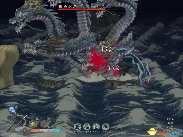 《月风魔传:不朽之月》图文攻略,剧情流程攻略(含“剧情流程”“打法要点”“BOSS战”)。《月风魔传:不朽之月》是一款和风横版动作游戏,游戏采用非线性迷宫,与优秀的砍杀系统融为一体,讲述月族家主持刀维护正义,铲除罪恶的故事。游戏比较硬核,难度和黑魂类似,比较考验玩家的技巧,死亡惩罚也相当重,想挑战高难度或者享受砍杀的刺激的玩家,不妨一试。序章序章教学关,拿上刀,左键攻击,右键格挡,shift闪避,空格跳跃,连击硬直,砍死敌人。按Q或者E射远程,但弹药稀少,一般不用来打小兵。骷髅怪是最低级的敌人,直接上去砍就行了。可以在设置里面自定义按键,将闪避绑定到更舒服的位置,例如笔者将其绑定到鼠标中键,操作难度就大大降低了。跳跃的时候,二段跳可以跳得更远,如果要下去,就空格+S。回到基地,捡起地上的武器开始闯关。这里说一下,每次死亡之后都会返回到这里,进度会被重置,所有道具丢失,这是本游戏最难的地方。边地忌地骷髅兵很好对付,上去连击弄死,弓箭手需要用跳跃躲开,格挡的时候,对操作要求很高,不建议格挡。空格+S跳下去,然后一直往右边走,路上可以开箱子拿到武器,武器随机,品质也是随机,看脸。遇到炸弹怪的时候,除了要躲开炸弹外,主要打法就是上去近战击杀。关于武器,棒子不推荐,这种武器伤害高,但是攻速特别慢,极其容易被敌人攻击,除了棒子这种慢攻速武器,其他的都行,推荐用刀或者双刀。下图这种怪,暂且叫他猛男吧,这种怪拿着棒子,伤害特别高,一下可以打掉你一半的血,所以在战斗的时候,上去砍两刀就闪避走,不要贪刀,要慢慢磨死。走到尽头后,跳下去,再往左边走,路上遇到石碑,互动可以拿到血瓶。在战斗的时候,最好不用格挡,而是用闪避,这样会触发暴击,打出的伤害可以秒掉精英怪。下图这种黄颜色的传送门可以进去逛逛,里面是商店,武器不用买,因为开箱子就能刷到,材料还是值得一买的。走到尽头再上去,下图这里就是出口,进去打BOSS。BOSS战-龙骨鬼第一章BOSS非常好打,跳跃+连击砍头部,这样便可顺带砍到其他部位,造成数倍的伤害,而攻击手部将其摧毁可以瘫痪掉BOSS的武力,如果BOSS发动攻击,就使用跳跃来躲避。打完后,可以用搜集到的材料对武器进行升级,也可以用魂升级自身,建议优先升级技,堆叠武器伤害。业火断崖这一关还是一样的打法,只是要注意鬼脸怪的冲击,可以用格挡挡掉攻击,如果当前武器没有格挡招式,可以用跳跃来躲避。然后就是潜伏在地上的小怪,这种小怪攻击的时候会施加流血效果,务必用高攻速武器打,不要让他攻击到,不然一直流血会很吃亏。流程还是探索地图然后找出口,出口在地图的左边。BOSS战-大百足形态1:盘踞此时跳上去砍就行,因为这样会砍到多个部位,伤害较高。形态2,:侧翼钻地喷射远程此时,远离BOSS,闪避掉远程攻击。如果在BOSS钻出来的时候就跳上去用闪避砍的话,就会触发暴击,打断施法。形态3:撞击大招这个大招非常好躲,BOSS冲过来的时候,跳跃,跳到BOSS身上砍,不仅能躲开攻击,而且也能造成伤害。云霞双峰开局砍掉两边的恶魔眼,驱散迷雾。注意,这一关的出口就在入口上面一层,需要你驱散迷雾才能进去。这一关主要的威胁就是天上的鸟会发射毒炸弹,需要你优先从上面走,将天上的鸟清除掉,不然在和其他敌人混战的时候,容易被炸。然后就是迷雾问题,清除迷雾的方法就是摧毁地图上的恶魔眼,只要跟着紫色迷雾走就能找到。关于拿着大钟的壮汉,打正面会没有伤害,需要闪避绕后,背刺打出伤害。BOSS战-双天鬼这两个BOSS其实也不难,首先去打黄颜色的鬼,不难,跳上去砍就行了。黄颜色鬼残血后,会放大招,也不难躲,地上有黄颜色闪电的,就是BOSS攻击的区域,躲开就行。杀死闪电鬼后,再去打风鬼,风刃的躲法也简单,跳跃避开即可。靠近BOSS,近战上去连击,建议躲在边缘砍。梦幻游廊歌女的打法,远程声波跳跃躲掉,闪避近身砍死。蠕虫是一种很弱的敌人,如果有双刀的话,建议拿双刀砍,右键大风车可以砍死一大片敌人。般若是这一关比较麻烦的敌人,它蓄力后会发动冲击,此时要用闪避绕后背刺,因为只有这样,才能打出伤害,不然如果正面砍的话,没有伤害。来到楼梯口,互动进去。暗世界的出口就是如下图这种传送门,互动之后回到明世界。如下图箭头所指,出口就在最下面一层。BOSS战:土蜘蛛本关的要点:如下图箭头所指,下雪的地方就是BOSS突袭的位置,不要被打中了,一发残血不是闹着玩的。打法就是跑上门连击砍。另外,关卡中会刷一些小怪,只需要让他们数量不要太多就行,留下一两个不杀也没事,专心去打BOSS。强化和激活BOSS战之后就可以强化以及激活武器,强化的意思是,使用材料强化武器,但不会立即生效。如果要让强化生效,就要去激活,将武器的各个技能给点上。另外,武器段位越高,伤害越高,如果要获得高段位武器,就要深入流程,流程越往后,段位越高。荒波大洞游戏的路非常好走,一直往右走到头就行。走在路上的时候,BOSS也会刷出,但仅仅是干扰你,没什么威胁,突出的射弹速度很慢,只要保持移动,就不可能击中你。打人鱼的时候注意了,格挡闪避都不好使,最好的打法就是近身,然后跳跃+攻击,由于人鱼尾部攻击是横扫,只要你在空中,就打不中你。BOSS战:五头水龙没啥难度,直接跳到小船上,砍BOSS就行,建议用矛打,因为范围广,所以能攻击到多个部位。BOSS大招的时候,跳到位置高的小船上就能躲开攻击。无穷雪原这一关,不要走下面,因为全是尖刺陷阱。走上面,路也不难找,一直往左走即可。敌人都是很常见的类型,建议用矛打,三连击硬直非常好用。下图就是本关的地图,可以发现,出口就在最左边的位置。BOSS战:九尾狐九尾狐是最好打的BOSS,BOSS的攻击位置会以红圈标注,非常好躲。BOSS攻击完了后,你就可以去砍它的尾巴了,然后进入二阶段。二阶段同理,也是标注红圈攻击位置,只是数量变多了而已,打法就是站在地图中间,这样容易躲。躲开攻击后,再继续砍,BOSS硬直后,上去砍头,触发必杀即可。古战场遗迹你终于找到了兄长,然而你却发现,兄长因为嫉妒而背叛了家族,必须得大义灭亲!两个阶段,都不难,第一阶段,建议用双刀,上去连击砍翻即可。第二阶段也是同理,和一阶段一样,双刀上去砍,速战速决,不要拖得太久,放大招的时候,用跳跃连击打。古都古都地图难度极高,首先就是陷阱,陷阱会喷射毒雾,让你中毒,但有攻击频率,趁着没有激活的时候,赶紧走掉。然后就是狮鹫,狮鹫的攻击有两段,第一段,冲过来蓄力,第二段,蓄力完了后砸下来重击,所以,只要在第一段蓄力的时候躲开就行。最难打的敌人是下图这种武士,他可以一发打残你,甚至秒杀,所以务必注意了,一定要拉近距离,近战缠斗,不要拉开距离,不然会被远程一发秒。近战的时候,在他攻击的时候,闪避绕后,最好用长矛打,长矛绕后,三连击打出硬直击飞,然后再不断地三连击就行。注意,第一次攻击的时候,一定要绕后三连击,不然攻击会被打断。然后就是冰柱陷阱,一旦被击中就会被冻结,给敌人可乘之机。不过本身没什么伤害。流程也简单,寻找开关,激活传送门,一直深入关卡即可。BOSS战:天津斗须大章鱼BOSS,主要的打法就是先断须,断须能破防,破防后就可以上去砍头,触发必杀技。如下图箭头所指,场景中出现这种影子的时候,其实就代表BOSS攻击的位置,及时躲开,不然会被击中。然后就是下图这种情况,紫色圆盘形成的时候,就要远离,不然会被激光击中。BOSS蓄力大招的时候,站到如下图箭头所指的平台上就能躲开。大章鱼就是最终BOSS,击杀它,你就清理掉了邪恶BOSS,任务完成,游戏完结。插图44 《月风魔传:不朽之月》图文攻略,剧情流程攻略(含“剧情流程”“打法要点”“BOSS战”)。《月风魔传:不朽之月》是一款和风横版动作游戏,游戏采用非线性迷宫,与优秀的砍杀系统融为一体,讲述月族家主持刀维护正义,铲除罪恶的故事。游戏比较硬核,难度和黑魂类似,比较考验玩家的技巧,死亡惩罚也相当重,想挑战高难度或者享受砍杀的刺激的玩家,不妨一试。序章序章教学关,拿上刀,左键攻击,右键格挡,shift闪避,空格跳跃,连击硬直,砍死敌人。按Q或者E射远程,但弹药稀少,一般不用来打小兵。骷髅怪是最低级的敌人,直接上去砍就行了。可以在设置里面自定义按键,将闪避绑定到更舒服的位置,例如笔者将其绑定到鼠标中键,操作难度就大大降低了。跳跃的时候,二段跳可以跳得更远,如果要下去,就空格+S。回到基地,捡起地上的武器开始闯关。这里说一下,每次死亡之后都会返回到这里,进度会被重置,所有道具丢失,这是本游戏最难的地方。边地忌地骷髅兵很好对付,上去连击弄死,弓箭手需要用跳跃躲开,格挡的时候,对操作要求很高,不建议格挡。空格+S跳下去,然后一直往右边走,路上可以开箱子拿到武器,武器随机,品质也是随机,看脸。遇到炸弹怪的时候,除了要躲开炸弹外,主要打法就是上去近战击杀。关于武器,棒子不推荐,这种武器伤害高,但是攻速特别慢,极其容易被敌人攻击,除了棒子这种慢攻速武器,其他的都行,推荐用刀或者双刀。下图这种怪,暂且叫他猛男吧,这种怪拿着棒子,伤害特别高,一下可以打掉你一半的血,所以在战斗的时候,上去砍两刀就闪避走,不要贪刀,要慢慢磨死。走到尽头后,跳下去,再往左边走,路上遇到石碑,互动可以拿到血瓶。在战斗的时候,最好不用格挡,而是用闪避,这样会触发暴击,打出的伤害可以秒掉精英怪。下图这种黄颜色的传送门可以进去逛逛,里面是商店,武器不用买,因为开箱子就能刷到,材料还是值得一买的。走到尽头再上去,下图这里就是出口,进去打BOSS。BOSS战-龙骨鬼第一章BOSS非常好打,跳跃+连击砍头部,这样便可顺带砍到其他部位,造成数倍的伤害,而攻击手部将其摧毁可以瘫痪掉BOSS的武力,如果BOSS发动攻击,就使用跳跃来躲避。打完后,可以用搜集到的材料对武器进行升级,也可以用魂升级自身,建议优先升级技,堆叠武器伤害。业火断崖这一关还是一样的打法,只是要注意鬼脸怪的冲击,可以用格挡挡掉攻击,如果当前武器没有格挡招式,可以用跳跃来躲避。然后就是潜伏在地上的小怪,这种小怪攻击的时候会施加流血效果,务必用高攻速武器打,不要让他攻击到,不然一直流血会很吃亏。流程还是探索地图然后找出口,出口在地图的左边。BOSS战-大百足形态1:盘踞此时跳上去砍就行,因为这样会砍到多个部位,伤害较高。形态2,:侧翼钻地喷射远程此时,远离BOSS,闪避掉远程攻击。如果在BOSS钻出来的时候就跳上去用闪避砍的话,就会触发暴击,打断施法。形态3:撞击大招这个大招非常好躲,BOSS冲过来的时候,跳跃,跳到BOSS身上砍,不仅能躲开攻击,而且也能造成伤害。云霞双峰开局砍掉两边的恶魔眼,驱散迷雾。注意,这一关的出口就在入口上面一层,需要你驱散迷雾才能进去。这一关主要的威胁就是天上的鸟会发射毒炸弹,需要你优先从上面走,将天上的鸟清除掉,不然在和其他敌人混战的时候,容易被炸。然后就是迷雾问题,清除迷雾的方法就是摧毁地图上的恶魔眼,只要跟着紫色迷雾走就能找到。关于拿着大钟的壮汉,打正面会没有伤害,需要闪避绕后,背刺打出伤害。BOSS战-双天鬼这两个BOSS其实也不难,首先去打黄颜色的鬼,不难,跳上去砍就行了。黄颜色鬼残血后,会放大招,也不难躲,地上有黄颜色闪电的,就是BOSS攻击的区域,躲开就行。杀死闪电鬼后,再去打风鬼,风刃的躲法也简单,跳跃避开即可。靠近BOSS,近战上去连击,建议躲在边缘砍。梦幻游廊歌女的打法,远程声波跳跃躲掉,闪避近身砍死。蠕虫是一种很弱的敌人,如果有双刀的话,建议拿双刀砍,右键大风车可以砍死一大片敌人。般若是这一关比较麻烦的敌人,它蓄力后会发动冲击,此时要用闪避绕后背刺,因为只有这样,才能打出伤害,不然如果正面砍的话,没有伤害。来到楼梯口,互动进去。暗世界的出口就是如下图这种传送门,互动之后回到明世界。如下图箭头所指,出口就在最下面一层。BOSS战:土蜘蛛本关的要点:如下图箭头所指,下雪的地方就是BOSS突袭的位置,不要被打中了,一发残血不是闹着玩的。打法就是跑上门连击砍。另外,关卡中会刷一些小怪,只需要让他们数量不要太多就行,留下一两个不杀也没事,专心去打BOSS。强化和激活BOSS战之后就可以强化以及激活武器,强化的意思是,使用材料强化武器,但不会立即生效。如果要让强化生效,就要去激活,将武器的各个技能给点上。另外,武器段位越高,伤害越高,如果要获得高段位武器,就要深入流程,流程越往后,段位越高。荒波大洞游戏的路非常好走,一直往右走到头就行。走在路上的时候,BOSS也会刷出,但仅仅是干扰你,没什么威胁,突出的射弹速度很慢,只要保持移动,就不可能击中你。打人鱼的时候注意了,格挡闪避都不好使,最好的打法就是近身,然后跳跃+攻击,由于人鱼尾部攻击是横扫,只要你在空中,就打不中你。BOSS战:五头水龙没啥难度,直接跳到小船上,砍BOSS就行,建议用矛打,因为范围广,所以能攻击到多个部位。BOSS大招的时候,跳到位置高的小船上就能躲开攻击。无穷雪原这一关,不要走下面,因为全是尖刺陷阱。走上面,路也不难找,一直往左走即可。敌人都是很常见的类型,建议用矛打,三连击硬直非常好用。下图就是本关的地图,可以发现,出口就在最左边的位置。BOSS战:九尾狐九尾狐是最好打的BOSS,BOSS的攻击位置会以红圈标注,非常好躲。BOSS攻击完了后,你就可以去砍它的尾巴了,然后进入二阶段。二阶段同理,也是标注红圈攻击位置,只是数量变多了而已,打法就是站在地图中间,这样容易躲。躲开攻击后,再继续砍,BOSS硬直后,上去砍头,触发必杀即可。古战场遗迹你终于找到了兄长,然而你却发现,兄长因为嫉妒而背叛了家族,必须得大义灭亲!两个阶段,都不难,第一阶段,建议用双刀,上去连击砍翻即可。第二阶段也是同理,和一阶段一样,双刀上去砍,速战速决,不要拖得太久,放大招的时候,用跳跃连击打。古都古都地图难度极高,首先就是陷阱,陷阱会喷射毒雾,让你中毒,但有攻击频率,趁着没有激活的时候,赶紧走掉。然后就是狮鹫,狮鹫的攻击有两段,第一段,冲过来蓄力,第二段,蓄力完了后砸下来重击,所以,只要在第一段蓄力的时候躲开就行。最难打的敌人是下图这种武士,他可以一发打残你,甚至秒杀,所以务必注意了,一定要拉近距离,近战缠斗,不要拉开距离,不然会被远程一发秒。近战的时候,在他攻击的时候,闪避绕后,最好用长矛打,长矛绕后,三连击打出硬直击飞,然后再不断地三连击就行。注意,第一次攻击的时候,一定要绕后三连击,不然攻击会被打断。然后就是冰柱陷阱,一旦被击中就会被冻结,给敌人可乘之机。不过本身没什么伤害。流程也简单,寻找开关,激活传送门,一直深入关卡即可。BOSS战:天津斗须大章鱼BOSS,主要的打法就是先断须,断须能破防,破防后就可以上去砍头,触发必杀技。如下图箭头所指,场景中出现这种影子的时候,其实就代表BOSS攻击的位置,及时躲开,不然会被击中。然后就是下图这种情况,紫色圆盘形成的时候,就要远离,不然会被激光击中。BOSS蓄力大招的时候,站到如下图箭头所指的平台上就能躲开。大章鱼就是最终BOSS,击杀它,你就清理掉了邪恶BOSS,任务完成,游戏完结。插图44