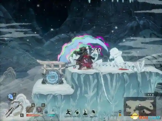 《月风魔传:不朽之月》图文攻略,剧情流程攻略(含“剧情流程”“打法要点”“BOSS战”)。《月风魔传:不朽之月》是一款和风横版动作游戏,游戏采用非线性迷宫,与优秀的砍杀系统融为一体,讲述月族家主持刀维护正义,铲除罪恶的故事。游戏比较硬核,难度和黑魂类似,比较考验玩家的技巧,死亡惩罚也相当重,想挑战高难度或者享受砍杀的刺激的玩家,不妨一试。序章序章教学关,拿上刀,左键攻击,右键格挡,shift闪避,空格跳跃,连击硬直,砍死敌人。按Q或者E射远程,但弹药稀少,一般不用来打小兵。骷髅怪是最低级的敌人,直接上去砍就行了。可以在设置里面自定义按键,将闪避绑定到更舒服的位置,例如笔者将其绑定到鼠标中键,操作难度就大大降低了。跳跃的时候,二段跳可以跳得更远,如果要下去,就空格+S。回到基地,捡起地上的武器开始闯关。这里说一下,每次死亡之后都会返回到这里,进度会被重置,所有道具丢失,这是本游戏最难的地方。边地忌地骷髅兵很好对付,上去连击弄死,弓箭手需要用跳跃躲开,格挡的时候,对操作要求很高,不建议格挡。空格+S跳下去,然后一直往右边走,路上可以开箱子拿到武器,武器随机,品质也是随机,看脸。遇到炸弹怪的时候,除了要躲开炸弹外,主要打法就是上去近战击杀。关于武器,棒子不推荐,这种武器伤害高,但是攻速特别慢,极其容易被敌人攻击,除了棒子这种慢攻速武器,其他的都行,推荐用刀或者双刀。下图这种怪,暂且叫他猛男吧,这种怪拿着棒子,伤害特别高,一下可以打掉你一半的血,所以在战斗的时候,上去砍两刀就闪避走,不要贪刀,要慢慢磨死。走到尽头后,跳下去,再往左边走,路上遇到石碑,互动可以拿到血瓶。在战斗的时候,最好不用格挡,而是用闪避,这样会触发暴击,打出的伤害可以秒掉精英怪。下图这种黄颜色的传送门可以进去逛逛,里面是商店,武器不用买,因为开箱子就能刷到,材料还是值得一买的。走到尽头再上去,下图这里就是出口,进去打BOSS。BOSS战-龙骨鬼第一章BOSS非常好打,跳跃+连击砍头部,这样便可顺带砍到其他部位,造成数倍的伤害,而攻击手部将其摧毁可以瘫痪掉BOSS的武力,如果BOSS发动攻击,就使用跳跃来躲避。打完后,可以用搜集到的材料对武器进行升级,也可以用魂升级自身,建议优先升级技,堆叠武器伤害。业火断崖这一关还是一样的打法,只是要注意鬼脸怪的冲击,可以用格挡挡掉攻击,如果当前武器没有格挡招式,可以用跳跃来躲避。然后就是潜伏在地上的小怪,这种小怪攻击的时候会施加流血效果,务必用高攻速武器打,不要让他攻击到,不然一直流血会很吃亏。流程还是探索地图然后找出口,出口在地图的左边。BOSS战-大百足形态1:盘踞此时跳上去砍就行,因为这样会砍到多个部位,伤害较高。形态2,:侧翼钻地喷射远程此时,远离BOSS,闪避掉远程攻击。如果在BOSS钻出来的时候就跳上去用闪避砍的话,就会触发暴击,打断施法。形态3:撞击大招这个大招非常好躲,BOSS冲过来的时候,跳跃,跳到BOSS身上砍,不仅能躲开攻击,而且也能造成伤害。云霞双峰开局砍掉两边的恶魔眼,驱散迷雾。注意,这一关的出口就在入口上面一层,需要你驱散迷雾才能进去。这一关主要的威胁就是天上的鸟会发射毒炸弹,需要你优先从上面走,将天上的鸟清除掉,不然在和其他敌人混战的时候,容易被炸。然后就是迷雾问题,清除迷雾的方法就是摧毁地图上的恶魔眼,只要跟着紫色迷雾走就能找到。关于拿着大钟的壮汉,打正面会没有伤害,需要闪避绕后,背刺打出伤害。BOSS战-双天鬼这两个BOSS其实也不难,首先去打黄颜色的鬼,不难,跳上去砍就行了。黄颜色鬼残血后,会放大招,也不难躲,地上有黄颜色闪电的,就是BOSS攻击的区域,躲开就行。杀死闪电鬼后,再去打风鬼,风刃的躲法也简单,跳跃避开即可。靠近BOSS,近战上去连击,建议躲在边缘砍。梦幻游廊歌女的打法,远程声波跳跃躲掉,闪避近身砍死。蠕虫是一种很弱的敌人,如果有双刀的话,建议拿双刀砍,右键大风车可以砍死一大片敌人。般若是这一关比较麻烦的敌人,它蓄力后会发动冲击,此时要用闪避绕后背刺,因为只有这样,才能打出伤害,不然如果正面砍的话,没有伤害。来到楼梯口,互动进去。暗世界的出口就是如下图这种传送门,互动之后回到明世界。如下图箭头所指,出口就在最下面一层。BOSS战:土蜘蛛本关的要点:如下图箭头所指,下雪的地方就是BOSS突袭的位置,不要被打中了,一发残血不是闹着玩的。打法就是跑上门连击砍。另外,关卡中会刷一些小怪,只需要让他们数量不要太多就行,留下一两个不杀也没事,专心去打BOSS。强化和激活BOSS战之后就可以强化以及激活武器,强化的意思是,使用材料强化武器,但不会立即生效。如果要让强化生效,就要去激活,将武器的各个技能给点上。另外,武器段位越高,伤害越高,如果要获得高段位武器,就要深入流程,流程越往后,段位越高。荒波大洞游戏的路非常好走,一直往右走到头就行。走在路上的时候,BOSS也会刷出,但仅仅是干扰你,没什么威胁,突出的射弹速度很慢,只要保持移动,就不可能击中你。打人鱼的时候注意了,格挡闪避都不好使,最好的打法就是近身,然后跳跃+攻击,由于人鱼尾部攻击是横扫,只要你在空中,就打不中你。BOSS战:五头水龙没啥难度,直接跳到小船上,砍BOSS就行,建议用矛打,因为范围广,所以能攻击到多个部位。BOSS大招的时候,跳到位置高的小船上就能躲开攻击。无穷雪原这一关,不要走下面,因为全是尖刺陷阱。走上面,路也不难找,一直往左走即可。敌人都是很常见的类型,建议用矛打,三连击硬直非常好用。下图就是本关的地图,可以发现,出口就在最左边的位置。BOSS战:九尾狐九尾狐是最好打的BOSS,BOSS的攻击位置会以红圈标注,非常好躲。BOSS攻击完了后,你就可以去砍它的尾巴了,然后进入二阶段。二阶段同理,也是标注红圈攻击位置,只是数量变多了而已,打法就是站在地图中间,这样容易躲。躲开攻击后,再继续砍,BOSS硬直后,上去砍头,触发必杀即可。古战场遗迹你终于找到了兄长,然而你却发现,兄长因为嫉妒而背叛了家族,必须得大义灭亲!两个阶段,都不难,第一阶段,建议用双刀,上去连击砍翻即可。第二阶段也是同理,和一阶段一样,双刀上去砍,速战速决,不要拖得太久,放大招的时候,用跳跃连击打。古都古都地图难度极高,首先就是陷阱,陷阱会喷射毒雾,让你中毒,但有攻击频率,趁着没有激活的时候,赶紧走掉。然后就是狮鹫,狮鹫的攻击有两段,第一段,冲过来蓄力,第二段,蓄力完了后砸下来重击,所以,只要在第一段蓄力的时候躲开就行。最难打的敌人是下图这种武士,他可以一发打残你,甚至秒杀,所以务必注意了,一定要拉近距离,近战缠斗,不要拉开距离,不然会被远程一发秒。近战的时候,在他攻击的时候,闪避绕后,最好用长矛打,长矛绕后,三连击打出硬直击飞,然后再不断地三连击就行。注意,第一次攻击的时候,一定要绕后三连击,不然攻击会被打断。然后就是冰柱陷阱,一旦被击中就会被冻结,给敌人可乘之机。不过本身没什么伤害。流程也简单,寻找开关,激活传送门,一直深入关卡即可。BOSS战:天津斗须大章鱼BOSS,主要的打法就是先断须,断须能破防,破防后就可以上去砍头,触发必杀技。如下图箭头所指,场景中出现这种影子的时候,其实就代表BOSS攻击的位置,及时躲开,不然会被击中。然后就是下图这种情况,紫色圆盘形成的时候,就要远离,不然会被激光击中。BOSS蓄力大招的时候,站到如下图箭头所指的平台上就能躲开。大章鱼就是最终BOSS,击杀它,你就清理掉了邪恶BOSS,任务完成,游戏完结。插图57 《月风魔传:不朽之月》图文攻略,剧情流程攻略(含“剧情流程”“打法要点”“BOSS战”)。《月风魔传:不朽之月》是一款和风横版动作游戏,游戏采用非线性迷宫,与优秀的砍杀系统融为一体,讲述月族家主持刀维护正义,铲除罪恶的故事。游戏比较硬核,难度和黑魂类似,比较考验玩家的技巧,死亡惩罚也相当重,想挑战高难度或者享受砍杀的刺激的玩家,不妨一试。序章序章教学关,拿上刀,左键攻击,右键格挡,shift闪避,空格跳跃,连击硬直,砍死敌人。按Q或者E射远程,但弹药稀少,一般不用来打小兵。骷髅怪是最低级的敌人,直接上去砍就行了。可以在设置里面自定义按键,将闪避绑定到更舒服的位置,例如笔者将其绑定到鼠标中键,操作难度就大大降低了。跳跃的时候,二段跳可以跳得更远,如果要下去,就空格+S。回到基地,捡起地上的武器开始闯关。这里说一下,每次死亡之后都会返回到这里,进度会被重置,所有道具丢失,这是本游戏最难的地方。边地忌地骷髅兵很好对付,上去连击弄死,弓箭手需要用跳跃躲开,格挡的时候,对操作要求很高,不建议格挡。空格+S跳下去,然后一直往右边走,路上可以开箱子拿到武器,武器随机,品质也是随机,看脸。遇到炸弹怪的时候,除了要躲开炸弹外,主要打法就是上去近战击杀。关于武器,棒子不推荐,这种武器伤害高,但是攻速特别慢,极其容易被敌人攻击,除了棒子这种慢攻速武器,其他的都行,推荐用刀或者双刀。下图这种怪,暂且叫他猛男吧,这种怪拿着棒子,伤害特别高,一下可以打掉你一半的血,所以在战斗的时候,上去砍两刀就闪避走,不要贪刀,要慢慢磨死。走到尽头后,跳下去,再往左边走,路上遇到石碑,互动可以拿到血瓶。在战斗的时候,最好不用格挡,而是用闪避,这样会触发暴击,打出的伤害可以秒掉精英怪。下图这种黄颜色的传送门可以进去逛逛,里面是商店,武器不用买,因为开箱子就能刷到,材料还是值得一买的。走到尽头再上去,下图这里就是出口,进去打BOSS。BOSS战-龙骨鬼第一章BOSS非常好打,跳跃+连击砍头部,这样便可顺带砍到其他部位,造成数倍的伤害,而攻击手部将其摧毁可以瘫痪掉BOSS的武力,如果BOSS发动攻击,就使用跳跃来躲避。打完后,可以用搜集到的材料对武器进行升级,也可以用魂升级自身,建议优先升级技,堆叠武器伤害。业火断崖这一关还是一样的打法,只是要注意鬼脸怪的冲击,可以用格挡挡掉攻击,如果当前武器没有格挡招式,可以用跳跃来躲避。然后就是潜伏在地上的小怪,这种小怪攻击的时候会施加流血效果,务必用高攻速武器打,不要让他攻击到,不然一直流血会很吃亏。流程还是探索地图然后找出口,出口在地图的左边。BOSS战-大百足形态1:盘踞此时跳上去砍就行,因为这样会砍到多个部位,伤害较高。形态2,:侧翼钻地喷射远程此时,远离BOSS,闪避掉远程攻击。如果在BOSS钻出来的时候就跳上去用闪避砍的话,就会触发暴击,打断施法。形态3:撞击大招这个大招非常好躲,BOSS冲过来的时候,跳跃,跳到BOSS身上砍,不仅能躲开攻击,而且也能造成伤害。云霞双峰开局砍掉两边的恶魔眼,驱散迷雾。注意,这一关的出口就在入口上面一层,需要你驱散迷雾才能进去。这一关主要的威胁就是天上的鸟会发射毒炸弹,需要你优先从上面走,将天上的鸟清除掉,不然在和其他敌人混战的时候,容易被炸。然后就是迷雾问题,清除迷雾的方法就是摧毁地图上的恶魔眼,只要跟着紫色迷雾走就能找到。关于拿着大钟的壮汉,打正面会没有伤害,需要闪避绕后,背刺打出伤害。BOSS战-双天鬼这两个BOSS其实也不难,首先去打黄颜色的鬼,不难,跳上去砍就行了。黄颜色鬼残血后,会放大招,也不难躲,地上有黄颜色闪电的,就是BOSS攻击的区域,躲开就行。杀死闪电鬼后,再去打风鬼,风刃的躲法也简单,跳跃避开即可。靠近BOSS,近战上去连击,建议躲在边缘砍。梦幻游廊歌女的打法,远程声波跳跃躲掉,闪避近身砍死。蠕虫是一种很弱的敌人,如果有双刀的话,建议拿双刀砍,右键大风车可以砍死一大片敌人。般若是这一关比较麻烦的敌人,它蓄力后会发动冲击,此时要用闪避绕后背刺,因为只有这样,才能打出伤害,不然如果正面砍的话,没有伤害。来到楼梯口,互动进去。暗世界的出口就是如下图这种传送门,互动之后回到明世界。如下图箭头所指,出口就在最下面一层。BOSS战:土蜘蛛本关的要点:如下图箭头所指,下雪的地方就是BOSS突袭的位置,不要被打中了,一发残血不是闹着玩的。打法就是跑上门连击砍。另外,关卡中会刷一些小怪,只需要让他们数量不要太多就行,留下一两个不杀也没事,专心去打BOSS。强化和激活BOSS战之后就可以强化以及激活武器,强化的意思是,使用材料强化武器,但不会立即生效。如果要让强化生效,就要去激活,将武器的各个技能给点上。另外,武器段位越高,伤害越高,如果要获得高段位武器,就要深入流程,流程越往后,段位越高。荒波大洞游戏的路非常好走,一直往右走到头就行。走在路上的时候,BOSS也会刷出,但仅仅是干扰你,没什么威胁,突出的射弹速度很慢,只要保持移动,就不可能击中你。打人鱼的时候注意了,格挡闪避都不好使,最好的打法就是近身,然后跳跃+攻击,由于人鱼尾部攻击是横扫,只要你在空中,就打不中你。BOSS战:五头水龙没啥难度,直接跳到小船上,砍BOSS就行,建议用矛打,因为范围广,所以能攻击到多个部位。BOSS大招的时候,跳到位置高的小船上就能躲开攻击。无穷雪原这一关,不要走下面,因为全是尖刺陷阱。走上面,路也不难找,一直往左走即可。敌人都是很常见的类型,建议用矛打,三连击硬直非常好用。下图就是本关的地图,可以发现,出口就在最左边的位置。BOSS战:九尾狐九尾狐是最好打的BOSS,BOSS的攻击位置会以红圈标注,非常好躲。BOSS攻击完了后,你就可以去砍它的尾巴了,然后进入二阶段。二阶段同理,也是标注红圈攻击位置,只是数量变多了而已,打法就是站在地图中间,这样容易躲。躲开攻击后,再继续砍,BOSS硬直后,上去砍头,触发必杀即可。古战场遗迹你终于找到了兄长,然而你却发现,兄长因为嫉妒而背叛了家族,必须得大义灭亲!两个阶段,都不难,第一阶段,建议用双刀,上去连击砍翻即可。第二阶段也是同理,和一阶段一样,双刀上去砍,速战速决,不要拖得太久,放大招的时候,用跳跃连击打。古都古都地图难度极高,首先就是陷阱,陷阱会喷射毒雾,让你中毒,但有攻击频率,趁着没有激活的时候,赶紧走掉。然后就是狮鹫,狮鹫的攻击有两段,第一段,冲过来蓄力,第二段,蓄力完了后砸下来重击,所以,只要在第一段蓄力的时候躲开就行。最难打的敌人是下图这种武士,他可以一发打残你,甚至秒杀,所以务必注意了,一定要拉近距离,近战缠斗,不要拉开距离,不然会被远程一发秒。近战的时候,在他攻击的时候,闪避绕后,最好用长矛打,长矛绕后,三连击打出硬直击飞,然后再不断地三连击就行。注意,第一次攻击的时候,一定要绕后三连击,不然攻击会被打断。然后就是冰柱陷阱,一旦被击中就会被冻结,给敌人可乘之机。不过本身没什么伤害。流程也简单,寻找开关,激活传送门,一直深入关卡即可。BOSS战:天津斗须大章鱼BOSS,主要的打法就是先断须,断须能破防,破防后就可以上去砍头,触发必杀技。如下图箭头所指,场景中出现这种影子的时候,其实就代表BOSS攻击的位置,及时躲开,不然会被击中。然后就是下图这种情况,紫色圆盘形成的时候,就要远离,不然会被激光击中。BOSS蓄力大招的时候,站到如下图箭头所指的平台上就能躲开。大章鱼就是最终BOSS,击杀它,你就清理掉了邪恶BOSS,任务完成,游戏完结。插图57