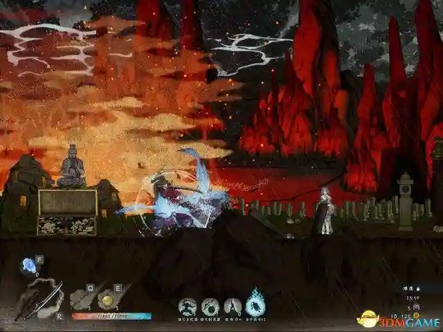 《月风魔传:不朽之月》图文攻略,剧情流程攻略(含“剧情流程”“打法要点”“BOSS战”)。《月风魔传:不朽之月》是一款和风横版动作游戏,游戏采用非线性迷宫,与优秀的砍杀系统融为一体,讲述月族家主持刀维护正义,铲除罪恶的故事。游戏比较硬核,难度和黑魂类似,比较考验玩家的技巧,死亡惩罚也相当重,想挑战高难度或者享受砍杀的刺激的玩家,不妨一试。序章序章教学关,拿上刀,左键攻击,右键格挡,shift闪避,空格跳跃,连击硬直,砍死敌人。按Q或者E射远程,但弹药稀少,一般不用来打小兵。骷髅怪是最低级的敌人,直接上去砍就行了。可以在设置里面自定义按键,将闪避绑定到更舒服的位置,例如笔者将其绑定到鼠标中键,操作难度就大大降低了。跳跃的时候,二段跳可以跳得更远,如果要下去,就空格+S。回到基地,捡起地上的武器开始闯关。这里说一下,每次死亡之后都会返回到这里,进度会被重置,所有道具丢失,这是本游戏最难的地方。边地忌地骷髅兵很好对付,上去连击弄死,弓箭手需要用跳跃躲开,格挡的时候,对操作要求很高,不建议格挡。空格+S跳下去,然后一直往右边走,路上可以开箱子拿到武器,武器随机,品质也是随机,看脸。遇到炸弹怪的时候,除了要躲开炸弹外,主要打法就是上去近战击杀。关于武器,棒子不推荐,这种武器伤害高,但是攻速特别慢,极其容易被敌人攻击,除了棒子这种慢攻速武器,其他的都行,推荐用刀或者双刀。下图这种怪,暂且叫他猛男吧,这种怪拿着棒子,伤害特别高,一下可以打掉你一半的血,所以在战斗的时候,上去砍两刀就闪避走,不要贪刀,要慢慢磨死。走到尽头后,跳下去,再往左边走,路上遇到石碑,互动可以拿到血瓶。在战斗的时候,最好不用格挡,而是用闪避,这样会触发暴击,打出的伤害可以秒掉精英怪。下图这种黄颜色的传送门可以进去逛逛,里面是商店,武器不用买,因为开箱子就能刷到,材料还是值得一买的。走到尽头再上去,下图这里就是出口,进去打BOSS。BOSS战-龙骨鬼第一章BOSS非常好打,跳跃+连击砍头部,这样便可顺带砍到其他部位,造成数倍的伤害,而攻击手部将其摧毁可以瘫痪掉BOSS的武力,如果BOSS发动攻击,就使用跳跃来躲避。打完后,可以用搜集到的材料对武器进行升级,也可以用魂升级自身,建议优先升级技,堆叠武器伤害。业火断崖这一关还是一样的打法,只是要注意鬼脸怪的冲击,可以用格挡挡掉攻击,如果当前武器没有格挡招式,可以用跳跃来躲避。然后就是潜伏在地上的小怪,这种小怪攻击的时候会施加流血效果,务必用高攻速武器打,不要让他攻击到,不然一直流血会很吃亏。流程还是探索地图然后找出口,出口在地图的左边。BOSS战-大百足形态1:盘踞此时跳上去砍就行,因为这样会砍到多个部位,伤害较高。形态2,:侧翼钻地喷射远程此时,远离BOSS,闪避掉远程攻击。如果在BOSS钻出来的时候就跳上去用闪避砍的话,就会触发暴击,打断施法。形态3:撞击大招这个大招非常好躲,BOSS冲过来的时候,跳跃,跳到BOSS身上砍,不仅能躲开攻击,而且也能造成伤害。云霞双峰开局砍掉两边的恶魔眼,驱散迷雾。注意,这一关的出口就在入口上面一层,需要你驱散迷雾才能进去。这一关主要的威胁就是天上的鸟会发射毒炸弹,需要你优先从上面走,将天上的鸟清除掉,不然在和其他敌人混战的时候,容易被炸。然后就是迷雾问题,清除迷雾的方法就是摧毁地图上的恶魔眼,只要跟着紫色迷雾走就能找到。关于拿着大钟的壮汉,打正面会没有伤害,需要闪避绕后,背刺打出伤害。BOSS战-双天鬼这两个BOSS其实也不难,首先去打黄颜色的鬼,不难,跳上去砍就行了。黄颜色鬼残血后,会放大招,也不难躲,地上有黄颜色闪电的,就是BOSS攻击的区域,躲开就行。杀死闪电鬼后,再去打风鬼,风刃的躲法也简单,跳跃避开即可。靠近BOSS,近战上去连击,建议躲在边缘砍。梦幻游廊歌女的打法,远程声波跳跃躲掉,闪避近身砍死。蠕虫是一种很弱的敌人,如果有双刀的话,建议拿双刀砍,右键大风车可以砍死一大片敌人。般若是这一关比较麻烦的敌人,它蓄力后会发动冲击,此时要用闪避绕后背刺,因为只有这样,才能打出伤害,不然如果正面砍的话,没有伤害。来到楼梯口,互动进去。暗世界的出口就是如下图这种传送门,互动之后回到明世界。如下图箭头所指,出口就在最下面一层。BOSS战:土蜘蛛本关的要点:如下图箭头所指,下雪的地方就是BOSS突袭的位置,不要被打中了,一发残血不是闹着玩的。打法就是跑上门连击砍。另外,关卡中会刷一些小怪,只需要让他们数量不要太多就行,留下一两个不杀也没事,专心去打BOSS。强化和激活BOSS战之后就可以强化以及激活武器,强化的意思是,使用材料强化武器,但不会立即生效。如果要让强化生效,就要去激活,将武器的各个技能给点上。另外,武器段位越高,伤害越高,如果要获得高段位武器,就要深入流程,流程越往后,段位越高。荒波大洞游戏的路非常好走,一直往右走到头就行。走在路上的时候,BOSS也会刷出,但仅仅是干扰你,没什么威胁,突出的射弹速度很慢,只要保持移动,就不可能击中你。打人鱼的时候注意了,格挡闪避都不好使,最好的打法就是近身,然后跳跃+攻击,由于人鱼尾部攻击是横扫,只要你在空中,就打不中你。BOSS战:五头水龙没啥难度,直接跳到小船上,砍BOSS就行,建议用矛打,因为范围广,所以能攻击到多个部位。BOSS大招的时候,跳到位置高的小船上就能躲开攻击。无穷雪原这一关,不要走下面,因为全是尖刺陷阱。走上面,路也不难找,一直往左走即可。敌人都是很常见的类型,建议用矛打,三连击硬直非常好用。下图就是本关的地图,可以发现,出口就在最左边的位置。BOSS战:九尾狐九尾狐是最好打的BOSS,BOSS的攻击位置会以红圈标注,非常好躲。BOSS攻击完了后,你就可以去砍它的尾巴了,然后进入二阶段。二阶段同理,也是标注红圈攻击位置,只是数量变多了而已,打法就是站在地图中间,这样容易躲。躲开攻击后,再继续砍,BOSS硬直后,上去砍头,触发必杀即可。古战场遗迹你终于找到了兄长,然而你却发现,兄长因为嫉妒而背叛了家族,必须得大义灭亲!两个阶段,都不难,第一阶段,建议用双刀,上去连击砍翻即可。第二阶段也是同理,和一阶段一样,双刀上去砍,速战速决,不要拖得太久,放大招的时候,用跳跃连击打。古都古都地图难度极高,首先就是陷阱,陷阱会喷射毒雾,让你中毒,但有攻击频率,趁着没有激活的时候,赶紧走掉。然后就是狮鹫,狮鹫的攻击有两段,第一段,冲过来蓄力,第二段,蓄力完了后砸下来重击,所以,只要在第一段蓄力的时候躲开就行。最难打的敌人是下图这种武士,他可以一发打残你,甚至秒杀,所以务必注意了,一定要拉近距离,近战缠斗,不要拉开距离,不然会被远程一发秒。近战的时候,在他攻击的时候,闪避绕后,最好用长矛打,长矛绕后,三连击打出硬直击飞,然后再不断地三连击就行。注意,第一次攻击的时候,一定要绕后三连击,不然攻击会被打断。然后就是冰柱陷阱,一旦被击中就会被冻结,给敌人可乘之机。不过本身没什么伤害。流程也简单,寻找开关,激活传送门,一直深入关卡即可。BOSS战:天津斗须大章鱼BOSS,主要的打法就是先断须,断须能破防,破防后就可以上去砍头,触发必杀技。如下图箭头所指,场景中出现这种影子的时候,其实就代表BOSS攻击的位置,及时躲开,不然会被击中。然后就是下图这种情况,紫色圆盘形成的时候,就要远离,不然会被激光击中。BOSS蓄力大招的时候,站到如下图箭头所指的平台上就能躲开。大章鱼就是最终BOSS,击杀它,你就清理掉了邪恶BOSS,任务完成,游戏完结。插图16 《月风魔传:不朽之月》图文攻略,剧情流程攻略(含“剧情流程”“打法要点”“BOSS战”)。《月风魔传:不朽之月》是一款和风横版动作游戏,游戏采用非线性迷宫,与优秀的砍杀系统融为一体,讲述月族家主持刀维护正义,铲除罪恶的故事。游戏比较硬核,难度和黑魂类似,比较考验玩家的技巧,死亡惩罚也相当重,想挑战高难度或者享受砍杀的刺激的玩家,不妨一试。序章序章教学关,拿上刀,左键攻击,右键格挡,shift闪避,空格跳跃,连击硬直,砍死敌人。按Q或者E射远程,但弹药稀少,一般不用来打小兵。骷髅怪是最低级的敌人,直接上去砍就行了。可以在设置里面自定义按键,将闪避绑定到更舒服的位置,例如笔者将其绑定到鼠标中键,操作难度就大大降低了。跳跃的时候,二段跳可以跳得更远,如果要下去,就空格+S。回到基地,捡起地上的武器开始闯关。这里说一下,每次死亡之后都会返回到这里,进度会被重置,所有道具丢失,这是本游戏最难的地方。边地忌地骷髅兵很好对付,上去连击弄死,弓箭手需要用跳跃躲开,格挡的时候,对操作要求很高,不建议格挡。空格+S跳下去,然后一直往右边走,路上可以开箱子拿到武器,武器随机,品质也是随机,看脸。遇到炸弹怪的时候,除了要躲开炸弹外,主要打法就是上去近战击杀。关于武器,棒子不推荐,这种武器伤害高,但是攻速特别慢,极其容易被敌人攻击,除了棒子这种慢攻速武器,其他的都行,推荐用刀或者双刀。下图这种怪,暂且叫他猛男吧,这种怪拿着棒子,伤害特别高,一下可以打掉你一半的血,所以在战斗的时候,上去砍两刀就闪避走,不要贪刀,要慢慢磨死。走到尽头后,跳下去,再往左边走,路上遇到石碑,互动可以拿到血瓶。在战斗的时候,最好不用格挡,而是用闪避,这样会触发暴击,打出的伤害可以秒掉精英怪。下图这种黄颜色的传送门可以进去逛逛,里面是商店,武器不用买,因为开箱子就能刷到,材料还是值得一买的。走到尽头再上去,下图这里就是出口,进去打BOSS。BOSS战-龙骨鬼第一章BOSS非常好打,跳跃+连击砍头部,这样便可顺带砍到其他部位,造成数倍的伤害,而攻击手部将其摧毁可以瘫痪掉BOSS的武力,如果BOSS发动攻击,就使用跳跃来躲避。打完后,可以用搜集到的材料对武器进行升级,也可以用魂升级自身,建议优先升级技,堆叠武器伤害。业火断崖这一关还是一样的打法,只是要注意鬼脸怪的冲击,可以用格挡挡掉攻击,如果当前武器没有格挡招式,可以用跳跃来躲避。然后就是潜伏在地上的小怪,这种小怪攻击的时候会施加流血效果,务必用高攻速武器打,不要让他攻击到,不然一直流血会很吃亏。流程还是探索地图然后找出口,出口在地图的左边。BOSS战-大百足形态1:盘踞此时跳上去砍就行,因为这样会砍到多个部位,伤害较高。形态2,:侧翼钻地喷射远程此时,远离BOSS,闪避掉远程攻击。如果在BOSS钻出来的时候就跳上去用闪避砍的话,就会触发暴击,打断施法。形态3:撞击大招这个大招非常好躲,BOSS冲过来的时候,跳跃,跳到BOSS身上砍,不仅能躲开攻击,而且也能造成伤害。云霞双峰开局砍掉两边的恶魔眼,驱散迷雾。注意,这一关的出口就在入口上面一层,需要你驱散迷雾才能进去。这一关主要的威胁就是天上的鸟会发射毒炸弹,需要你优先从上面走,将天上的鸟清除掉,不然在和其他敌人混战的时候,容易被炸。然后就是迷雾问题,清除迷雾的方法就是摧毁地图上的恶魔眼,只要跟着紫色迷雾走就能找到。关于拿着大钟的壮汉,打正面会没有伤害,需要闪避绕后,背刺打出伤害。BOSS战-双天鬼这两个BOSS其实也不难,首先去打黄颜色的鬼,不难,跳上去砍就行了。黄颜色鬼残血后,会放大招,也不难躲,地上有黄颜色闪电的,就是BOSS攻击的区域,躲开就行。杀死闪电鬼后,再去打风鬼,风刃的躲法也简单,跳跃避开即可。靠近BOSS,近战上去连击,建议躲在边缘砍。梦幻游廊歌女的打法,远程声波跳跃躲掉,闪避近身砍死。蠕虫是一种很弱的敌人,如果有双刀的话,建议拿双刀砍,右键大风车可以砍死一大片敌人。般若是这一关比较麻烦的敌人,它蓄力后会发动冲击,此时要用闪避绕后背刺,因为只有这样,才能打出伤害,不然如果正面砍的话,没有伤害。来到楼梯口,互动进去。暗世界的出口就是如下图这种传送门,互动之后回到明世界。如下图箭头所指,出口就在最下面一层。BOSS战:土蜘蛛本关的要点:如下图箭头所指,下雪的地方就是BOSS突袭的位置,不要被打中了,一发残血不是闹着玩的。打法就是跑上门连击砍。另外,关卡中会刷一些小怪,只需要让他们数量不要太多就行,留下一两个不杀也没事,专心去打BOSS。强化和激活BOSS战之后就可以强化以及激活武器,强化的意思是,使用材料强化武器,但不会立即生效。如果要让强化生效,就要去激活,将武器的各个技能给点上。另外,武器段位越高,伤害越高,如果要获得高段位武器,就要深入流程,流程越往后,段位越高。荒波大洞游戏的路非常好走,一直往右走到头就行。走在路上的时候,BOSS也会刷出,但仅仅是干扰你,没什么威胁,突出的射弹速度很慢,只要保持移动,就不可能击中你。打人鱼的时候注意了,格挡闪避都不好使,最好的打法就是近身,然后跳跃+攻击,由于人鱼尾部攻击是横扫,只要你在空中,就打不中你。BOSS战:五头水龙没啥难度,直接跳到小船上,砍BOSS就行,建议用矛打,因为范围广,所以能攻击到多个部位。BOSS大招的时候,跳到位置高的小船上就能躲开攻击。无穷雪原这一关,不要走下面,因为全是尖刺陷阱。走上面,路也不难找,一直往左走即可。敌人都是很常见的类型,建议用矛打,三连击硬直非常好用。下图就是本关的地图,可以发现,出口就在最左边的位置。BOSS战:九尾狐九尾狐是最好打的BOSS,BOSS的攻击位置会以红圈标注,非常好躲。BOSS攻击完了后,你就可以去砍它的尾巴了,然后进入二阶段。二阶段同理,也是标注红圈攻击位置,只是数量变多了而已,打法就是站在地图中间,这样容易躲。躲开攻击后,再继续砍,BOSS硬直后,上去砍头,触发必杀即可。古战场遗迹你终于找到了兄长,然而你却发现,兄长因为嫉妒而背叛了家族,必须得大义灭亲!两个阶段,都不难,第一阶段,建议用双刀,上去连击砍翻即可。第二阶段也是同理,和一阶段一样,双刀上去砍,速战速决,不要拖得太久,放大招的时候,用跳跃连击打。古都古都地图难度极高,首先就是陷阱,陷阱会喷射毒雾,让你中毒,但有攻击频率,趁着没有激活的时候,赶紧走掉。然后就是狮鹫,狮鹫的攻击有两段,第一段,冲过来蓄力,第二段,蓄力完了后砸下来重击,所以,只要在第一段蓄力的时候躲开就行。最难打的敌人是下图这种武士,他可以一发打残你,甚至秒杀,所以务必注意了,一定要拉近距离,近战缠斗,不要拉开距离,不然会被远程一发秒。近战的时候,在他攻击的时候,闪避绕后,最好用长矛打,长矛绕后,三连击打出硬直击飞,然后再不断地三连击就行。注意,第一次攻击的时候,一定要绕后三连击,不然攻击会被打断。然后就是冰柱陷阱,一旦被击中就会被冻结,给敌人可乘之机。不过本身没什么伤害。流程也简单,寻找开关,激活传送门,一直深入关卡即可。BOSS战:天津斗须大章鱼BOSS,主要的打法就是先断须,断须能破防,破防后就可以上去砍头,触发必杀技。如下图箭头所指,场景中出现这种影子的时候,其实就代表BOSS攻击的位置,及时躲开,不然会被击中。然后就是下图这种情况,紫色圆盘形成的时候,就要远离,不然会被激光击中。BOSS蓄力大招的时候,站到如下图箭头所指的平台上就能躲开。大章鱼就是最终BOSS,击杀它,你就清理掉了邪恶BOSS,任务完成,游戏完结。插图16