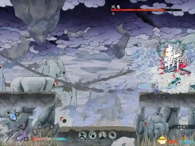 《月风魔传:不朽之月》图文攻略,剧情流程攻略(含“剧情流程”“打法要点”“BOSS战”)。《月风魔传:不朽之月》是一款和风横版动作游戏,游戏采用非线性迷宫,与优秀的砍杀系统融为一体,讲述月族家主持刀维护正义,铲除罪恶的故事。游戏比较硬核,难度和黑魂类似,比较考验玩家的技巧,死亡惩罚也相当重,想挑战高难度或者享受砍杀的刺激的玩家,不妨一试。序章序章教学关,拿上刀,左键攻击,右键格挡,shift闪避,空格跳跃,连击硬直,砍死敌人。按Q或者E射远程,但弹药稀少,一般不用来打小兵。骷髅怪是最低级的敌人,直接上去砍就行了。可以在设置里面自定义按键,将闪避绑定到更舒服的位置,例如笔者将其绑定到鼠标中键,操作难度就大大降低了。跳跃的时候,二段跳可以跳得更远,如果要下去,就空格+S。回到基地,捡起地上的武器开始闯关。这里说一下,每次死亡之后都会返回到这里,进度会被重置,所有道具丢失,这是本游戏最难的地方。边地忌地骷髅兵很好对付,上去连击弄死,弓箭手需要用跳跃躲开,格挡的时候,对操作要求很高,不建议格挡。空格+S跳下去,然后一直往右边走,路上可以开箱子拿到武器,武器随机,品质也是随机,看脸。遇到炸弹怪的时候,除了要躲开炸弹外,主要打法就是上去近战击杀。关于武器,棒子不推荐,这种武器伤害高,但是攻速特别慢,极其容易被敌人攻击,除了棒子这种慢攻速武器,其他的都行,推荐用刀或者双刀。下图这种怪,暂且叫他猛男吧,这种怪拿着棒子,伤害特别高,一下可以打掉你一半的血,所以在战斗的时候,上去砍两刀就闪避走,不要贪刀,要慢慢磨死。走到尽头后,跳下去,再往左边走,路上遇到石碑,互动可以拿到血瓶。在战斗的时候,最好不用格挡,而是用闪避,这样会触发暴击,打出的伤害可以秒掉精英怪。下图这种黄颜色的传送门可以进去逛逛,里面是商店,武器不用买,因为开箱子就能刷到,材料还是值得一买的。走到尽头再上去,下图这里就是出口,进去打BOSS。BOSS战-龙骨鬼第一章BOSS非常好打,跳跃+连击砍头部,这样便可顺带砍到其他部位,造成数倍的伤害,而攻击手部将其摧毁可以瘫痪掉BOSS的武力,如果BOSS发动攻击,就使用跳跃来躲避。打完后,可以用搜集到的材料对武器进行升级,也可以用魂升级自身,建议优先升级技,堆叠武器伤害。业火断崖这一关还是一样的打法,只是要注意鬼脸怪的冲击,可以用格挡挡掉攻击,如果当前武器没有格挡招式,可以用跳跃来躲避。然后就是潜伏在地上的小怪,这种小怪攻击的时候会施加流血效果,务必用高攻速武器打,不要让他攻击到,不然一直流血会很吃亏。流程还是探索地图然后找出口,出口在地图的左边。BOSS战-大百足形态1:盘踞此时跳上去砍就行,因为这样会砍到多个部位,伤害较高。形态2,:侧翼钻地喷射远程此时,远离BOSS,闪避掉远程攻击。如果在BOSS钻出来的时候就跳上去用闪避砍的话,就会触发暴击,打断施法。形态3:撞击大招这个大招非常好躲,BOSS冲过来的时候,跳跃,跳到BOSS身上砍,不仅能躲开攻击,而且也能造成伤害。云霞双峰开局砍掉两边的恶魔眼,驱散迷雾。注意,这一关的出口就在入口上面一层,需要你驱散迷雾才能进去。这一关主要的威胁就是天上的鸟会发射毒炸弹,需要你优先从上面走,将天上的鸟清除掉,不然在和其他敌人混战的时候,容易被炸。然后就是迷雾问题,清除迷雾的方法就是摧毁地图上的恶魔眼,只要跟着紫色迷雾走就能找到。关于拿着大钟的壮汉,打正面会没有伤害,需要闪避绕后,背刺打出伤害。BOSS战-双天鬼这两个BOSS其实也不难,首先去打黄颜色的鬼,不难,跳上去砍就行了。黄颜色鬼残血后,会放大招,也不难躲,地上有黄颜色闪电的,就是BOSS攻击的区域,躲开就行。杀死闪电鬼后,再去打风鬼,风刃的躲法也简单,跳跃避开即可。靠近BOSS,近战上去连击,建议躲在边缘砍。梦幻游廊歌女的打法,远程声波跳跃躲掉,闪避近身砍死。蠕虫是一种很弱的敌人,如果有双刀的话,建议拿双刀砍,右键大风车可以砍死一大片敌人。般若是这一关比较麻烦的敌人,它蓄力后会发动冲击,此时要用闪避绕后背刺,因为只有这样,才能打出伤害,不然如果正面砍的话,没有伤害。来到楼梯口,互动进去。暗世界的出口就是如下图这种传送门,互动之后回到明世界。如下图箭头所指,出口就在最下面一层。BOSS战:土蜘蛛本关的要点:如下图箭头所指,下雪的地方就是BOSS突袭的位置,不要被打中了,一发残血不是闹着玩的。打法就是跑上门连击砍。另外,关卡中会刷一些小怪,只需要让他们数量不要太多就行,留下一两个不杀也没事,专心去打BOSS。强化和激活BOSS战之后就可以强化以及激活武器,强化的意思是,使用材料强化武器,但不会立即生效。如果要让强化生效,就要去激活,将武器的各个技能给点上。另外,武器段位越高,伤害越高,如果要获得高段位武器,就要深入流程,流程越往后,段位越高。荒波大洞游戏的路非常好走,一直往右走到头就行。走在路上的时候,BOSS也会刷出,但仅仅是干扰你,没什么威胁,突出的射弹速度很慢,只要保持移动,就不可能击中你。打人鱼的时候注意了,格挡闪避都不好使,最好的打法就是近身,然后跳跃+攻击,由于人鱼尾部攻击是横扫,只要你在空中,就打不中你。BOSS战:五头水龙没啥难度,直接跳到小船上,砍BOSS就行,建议用矛打,因为范围广,所以能攻击到多个部位。BOSS大招的时候,跳到位置高的小船上就能躲开攻击。无穷雪原这一关,不要走下面,因为全是尖刺陷阱。走上面,路也不难找,一直往左走即可。敌人都是很常见的类型,建议用矛打,三连击硬直非常好用。下图就是本关的地图,可以发现,出口就在最左边的位置。BOSS战:九尾狐九尾狐是最好打的BOSS,BOSS的攻击位置会以红圈标注,非常好躲。BOSS攻击完了后,你就可以去砍它的尾巴了,然后进入二阶段。二阶段同理,也是标注红圈攻击位置,只是数量变多了而已,打法就是站在地图中间,这样容易躲。躲开攻击后,再继续砍,BOSS硬直后,上去砍头,触发必杀即可。古战场遗迹你终于找到了兄长,然而你却发现,兄长因为嫉妒而背叛了家族,必须得大义灭亲!两个阶段,都不难,第一阶段,建议用双刀,上去连击砍翻即可。第二阶段也是同理,和一阶段一样,双刀上去砍,速战速决,不要拖得太久,放大招的时候,用跳跃连击打。古都古都地图难度极高,首先就是陷阱,陷阱会喷射毒雾,让你中毒,但有攻击频率,趁着没有激活的时候,赶紧走掉。然后就是狮鹫,狮鹫的攻击有两段,第一段,冲过来蓄力,第二段,蓄力完了后砸下来重击,所以,只要在第一段蓄力的时候躲开就行。最难打的敌人是下图这种武士,他可以一发打残你,甚至秒杀,所以务必注意了,一定要拉近距离,近战缠斗,不要拉开距离,不然会被远程一发秒。近战的时候,在他攻击的时候,闪避绕后,最好用长矛打,长矛绕后,三连击打出硬直击飞,然后再不断地三连击就行。注意,第一次攻击的时候,一定要绕后三连击,不然攻击会被打断。然后就是冰柱陷阱,一旦被击中就会被冻结,给敌人可乘之机。不过本身没什么伤害。流程也简单,寻找开关,激活传送门,一直深入关卡即可。BOSS战:天津斗须大章鱼BOSS,主要的打法就是先断须,断须能破防,破防后就可以上去砍头,触发必杀技。如下图箭头所指,场景中出现这种影子的时候,其实就代表BOSS攻击的位置,及时躲开,不然会被击中。然后就是下图这种情况,紫色圆盘形成的时候,就要远离,不然会被激光击中。BOSS蓄力大招的时候,站到如下图箭头所指的平台上就能躲开。大章鱼就是最终BOSS,击杀它,你就清理掉了邪恶BOSS,任务完成,游戏完结。插图29 《月风魔传:不朽之月》图文攻略,剧情流程攻略(含“剧情流程”“打法要点”“BOSS战”)。《月风魔传:不朽之月》是一款和风横版动作游戏,游戏采用非线性迷宫,与优秀的砍杀系统融为一体,讲述月族家主持刀维护正义,铲除罪恶的故事。游戏比较硬核,难度和黑魂类似,比较考验玩家的技巧,死亡惩罚也相当重,想挑战高难度或者享受砍杀的刺激的玩家,不妨一试。序章序章教学关,拿上刀,左键攻击,右键格挡,shift闪避,空格跳跃,连击硬直,砍死敌人。按Q或者E射远程,但弹药稀少,一般不用来打小兵。骷髅怪是最低级的敌人,直接上去砍就行了。可以在设置里面自定义按键,将闪避绑定到更舒服的位置,例如笔者将其绑定到鼠标中键,操作难度就大大降低了。跳跃的时候,二段跳可以跳得更远,如果要下去,就空格+S。回到基地,捡起地上的武器开始闯关。这里说一下,每次死亡之后都会返回到这里,进度会被重置,所有道具丢失,这是本游戏最难的地方。边地忌地骷髅兵很好对付,上去连击弄死,弓箭手需要用跳跃躲开,格挡的时候,对操作要求很高,不建议格挡。空格+S跳下去,然后一直往右边走,路上可以开箱子拿到武器,武器随机,品质也是随机,看脸。遇到炸弹怪的时候,除了要躲开炸弹外,主要打法就是上去近战击杀。关于武器,棒子不推荐,这种武器伤害高,但是攻速特别慢,极其容易被敌人攻击,除了棒子这种慢攻速武器,其他的都行,推荐用刀或者双刀。下图这种怪,暂且叫他猛男吧,这种怪拿着棒子,伤害特别高,一下可以打掉你一半的血,所以在战斗的时候,上去砍两刀就闪避走,不要贪刀,要慢慢磨死。走到尽头后,跳下去,再往左边走,路上遇到石碑,互动可以拿到血瓶。在战斗的时候,最好不用格挡,而是用闪避,这样会触发暴击,打出的伤害可以秒掉精英怪。下图这种黄颜色的传送门可以进去逛逛,里面是商店,武器不用买,因为开箱子就能刷到,材料还是值得一买的。走到尽头再上去,下图这里就是出口,进去打BOSS。BOSS战-龙骨鬼第一章BOSS非常好打,跳跃+连击砍头部,这样便可顺带砍到其他部位,造成数倍的伤害,而攻击手部将其摧毁可以瘫痪掉BOSS的武力,如果BOSS发动攻击,就使用跳跃来躲避。打完后,可以用搜集到的材料对武器进行升级,也可以用魂升级自身,建议优先升级技,堆叠武器伤害。业火断崖这一关还是一样的打法,只是要注意鬼脸怪的冲击,可以用格挡挡掉攻击,如果当前武器没有格挡招式,可以用跳跃来躲避。然后就是潜伏在地上的小怪,这种小怪攻击的时候会施加流血效果,务必用高攻速武器打,不要让他攻击到,不然一直流血会很吃亏。流程还是探索地图然后找出口,出口在地图的左边。BOSS战-大百足形态1:盘踞此时跳上去砍就行,因为这样会砍到多个部位,伤害较高。形态2,:侧翼钻地喷射远程此时,远离BOSS,闪避掉远程攻击。如果在BOSS钻出来的时候就跳上去用闪避砍的话,就会触发暴击,打断施法。形态3:撞击大招这个大招非常好躲,BOSS冲过来的时候,跳跃,跳到BOSS身上砍,不仅能躲开攻击,而且也能造成伤害。云霞双峰开局砍掉两边的恶魔眼,驱散迷雾。注意,这一关的出口就在入口上面一层,需要你驱散迷雾才能进去。这一关主要的威胁就是天上的鸟会发射毒炸弹,需要你优先从上面走,将天上的鸟清除掉,不然在和其他敌人混战的时候,容易被炸。然后就是迷雾问题,清除迷雾的方法就是摧毁地图上的恶魔眼,只要跟着紫色迷雾走就能找到。关于拿着大钟的壮汉,打正面会没有伤害,需要闪避绕后,背刺打出伤害。BOSS战-双天鬼这两个BOSS其实也不难,首先去打黄颜色的鬼,不难,跳上去砍就行了。黄颜色鬼残血后,会放大招,也不难躲,地上有黄颜色闪电的,就是BOSS攻击的区域,躲开就行。杀死闪电鬼后,再去打风鬼,风刃的躲法也简单,跳跃避开即可。靠近BOSS,近战上去连击,建议躲在边缘砍。梦幻游廊歌女的打法,远程声波跳跃躲掉,闪避近身砍死。蠕虫是一种很弱的敌人,如果有双刀的话,建议拿双刀砍,右键大风车可以砍死一大片敌人。般若是这一关比较麻烦的敌人,它蓄力后会发动冲击,此时要用闪避绕后背刺,因为只有这样,才能打出伤害,不然如果正面砍的话,没有伤害。来到楼梯口,互动进去。暗世界的出口就是如下图这种传送门,互动之后回到明世界。如下图箭头所指,出口就在最下面一层。BOSS战:土蜘蛛本关的要点:如下图箭头所指,下雪的地方就是BOSS突袭的位置,不要被打中了,一发残血不是闹着玩的。打法就是跑上门连击砍。另外,关卡中会刷一些小怪,只需要让他们数量不要太多就行,留下一两个不杀也没事,专心去打BOSS。强化和激活BOSS战之后就可以强化以及激活武器,强化的意思是,使用材料强化武器,但不会立即生效。如果要让强化生效,就要去激活,将武器的各个技能给点上。另外,武器段位越高,伤害越高,如果要获得高段位武器,就要深入流程,流程越往后,段位越高。荒波大洞游戏的路非常好走,一直往右走到头就行。走在路上的时候,BOSS也会刷出,但仅仅是干扰你,没什么威胁,突出的射弹速度很慢,只要保持移动,就不可能击中你。打人鱼的时候注意了,格挡闪避都不好使,最好的打法就是近身,然后跳跃+攻击,由于人鱼尾部攻击是横扫,只要你在空中,就打不中你。BOSS战:五头水龙没啥难度,直接跳到小船上,砍BOSS就行,建议用矛打,因为范围广,所以能攻击到多个部位。BOSS大招的时候,跳到位置高的小船上就能躲开攻击。无穷雪原这一关,不要走下面,因为全是尖刺陷阱。走上面,路也不难找,一直往左走即可。敌人都是很常见的类型,建议用矛打,三连击硬直非常好用。下图就是本关的地图,可以发现,出口就在最左边的位置。BOSS战:九尾狐九尾狐是最好打的BOSS,BOSS的攻击位置会以红圈标注,非常好躲。BOSS攻击完了后,你就可以去砍它的尾巴了,然后进入二阶段。二阶段同理,也是标注红圈攻击位置,只是数量变多了而已,打法就是站在地图中间,这样容易躲。躲开攻击后,再继续砍,BOSS硬直后,上去砍头,触发必杀即可。古战场遗迹你终于找到了兄长,然而你却发现,兄长因为嫉妒而背叛了家族,必须得大义灭亲!两个阶段,都不难,第一阶段,建议用双刀,上去连击砍翻即可。第二阶段也是同理,和一阶段一样,双刀上去砍,速战速决,不要拖得太久,放大招的时候,用跳跃连击打。古都古都地图难度极高,首先就是陷阱,陷阱会喷射毒雾,让你中毒,但有攻击频率,趁着没有激活的时候,赶紧走掉。然后就是狮鹫,狮鹫的攻击有两段,第一段,冲过来蓄力,第二段,蓄力完了后砸下来重击,所以,只要在第一段蓄力的时候躲开就行。最难打的敌人是下图这种武士,他可以一发打残你,甚至秒杀,所以务必注意了,一定要拉近距离,近战缠斗,不要拉开距离,不然会被远程一发秒。近战的时候,在他攻击的时候,闪避绕后,最好用长矛打,长矛绕后,三连击打出硬直击飞,然后再不断地三连击就行。注意,第一次攻击的时候,一定要绕后三连击,不然攻击会被打断。然后就是冰柱陷阱,一旦被击中就会被冻结,给敌人可乘之机。不过本身没什么伤害。流程也简单,寻找开关,激活传送门,一直深入关卡即可。BOSS战:天津斗须大章鱼BOSS,主要的打法就是先断须,断须能破防,破防后就可以上去砍头,触发必杀技。如下图箭头所指,场景中出现这种影子的时候,其实就代表BOSS攻击的位置,及时躲开,不然会被击中。然后就是下图这种情况,紫色圆盘形成的时候,就要远离,不然会被激光击中。BOSS蓄力大招的时候,站到如下图箭头所指的平台上就能躲开。大章鱼就是最终BOSS,击杀它,你就清理掉了邪恶BOSS,任务完成,游戏完结。插图29