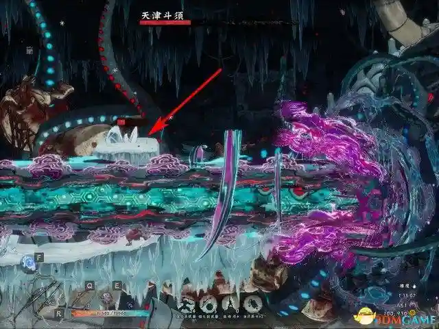 《月风魔传:不朽之月》图文攻略,剧情流程攻略(含“剧情流程”“打法要点”“BOSS战”)。《月风魔传:不朽之月》是一款和风横版动作游戏,游戏采用非线性迷宫,与优秀的砍杀系统融为一体,讲述月族家主持刀维护正义,铲除罪恶的故事。游戏比较硬核,难度和黑魂类似,比较考验玩家的技巧,死亡惩罚也相当重,想挑战高难度或者享受砍杀的刺激的玩家,不妨一试。序章序章教学关,拿上刀,左键攻击,右键格挡,shift闪避,空格跳跃,连击硬直,砍死敌人。按Q或者E射远程,但弹药稀少,一般不用来打小兵。骷髅怪是最低级的敌人,直接上去砍就行了。可以在设置里面自定义按键,将闪避绑定到更舒服的位置,例如笔者将其绑定到鼠标中键,操作难度就大大降低了。跳跃的时候,二段跳可以跳得更远,如果要下去,就空格+S。回到基地,捡起地上的武器开始闯关。这里说一下,每次死亡之后都会返回到这里,进度会被重置,所有道具丢失,这是本游戏最难的地方。边地忌地骷髅兵很好对付,上去连击弄死,弓箭手需要用跳跃躲开,格挡的时候,对操作要求很高,不建议格挡。空格+S跳下去,然后一直往右边走,路上可以开箱子拿到武器,武器随机,品质也是随机,看脸。遇到炸弹怪的时候,除了要躲开炸弹外,主要打法就是上去近战击杀。关于武器,棒子不推荐,这种武器伤害高,但是攻速特别慢,极其容易被敌人攻击,除了棒子这种慢攻速武器,其他的都行,推荐用刀或者双刀。下图这种怪,暂且叫他猛男吧,这种怪拿着棒子,伤害特别高,一下可以打掉你一半的血,所以在战斗的时候,上去砍两刀就闪避走,不要贪刀,要慢慢磨死。走到尽头后,跳下去,再往左边走,路上遇到石碑,互动可以拿到血瓶。在战斗的时候,最好不用格挡,而是用闪避,这样会触发暴击,打出的伤害可以秒掉精英怪。下图这种黄颜色的传送门可以进去逛逛,里面是商店,武器不用买,因为开箱子就能刷到,材料还是值得一买的。走到尽头再上去,下图这里就是出口,进去打BOSS。BOSS战-龙骨鬼第一章BOSS非常好打,跳跃+连击砍头部,这样便可顺带砍到其他部位,造成数倍的伤害,而攻击手部将其摧毁可以瘫痪掉BOSS的武力,如果BOSS发动攻击,就使用跳跃来躲避。打完后,可以用搜集到的材料对武器进行升级,也可以用魂升级自身,建议优先升级技,堆叠武器伤害。业火断崖这一关还是一样的打法,只是要注意鬼脸怪的冲击,可以用格挡挡掉攻击,如果当前武器没有格挡招式,可以用跳跃来躲避。然后就是潜伏在地上的小怪,这种小怪攻击的时候会施加流血效果,务必用高攻速武器打,不要让他攻击到,不然一直流血会很吃亏。流程还是探索地图然后找出口,出口在地图的左边。BOSS战-大百足形态1:盘踞此时跳上去砍就行,因为这样会砍到多个部位,伤害较高。形态2,:侧翼钻地喷射远程此时,远离BOSS,闪避掉远程攻击。如果在BOSS钻出来的时候就跳上去用闪避砍的话,就会触发暴击,打断施法。形态3:撞击大招这个大招非常好躲,BOSS冲过来的时候,跳跃,跳到BOSS身上砍,不仅能躲开攻击,而且也能造成伤害。云霞双峰开局砍掉两边的恶魔眼,驱散迷雾。注意,这一关的出口就在入口上面一层,需要你驱散迷雾才能进去。这一关主要的威胁就是天上的鸟会发射毒炸弹,需要你优先从上面走,将天上的鸟清除掉,不然在和其他敌人混战的时候,容易被炸。然后就是迷雾问题,清除迷雾的方法就是摧毁地图上的恶魔眼,只要跟着紫色迷雾走就能找到。关于拿着大钟的壮汉,打正面会没有伤害,需要闪避绕后,背刺打出伤害。BOSS战-双天鬼这两个BOSS其实也不难,首先去打黄颜色的鬼,不难,跳上去砍就行了。黄颜色鬼残血后,会放大招,也不难躲,地上有黄颜色闪电的,就是BOSS攻击的区域,躲开就行。杀死闪电鬼后,再去打风鬼,风刃的躲法也简单,跳跃避开即可。靠近BOSS,近战上去连击,建议躲在边缘砍。梦幻游廊歌女的打法,远程声波跳跃躲掉,闪避近身砍死。蠕虫是一种很弱的敌人,如果有双刀的话,建议拿双刀砍,右键大风车可以砍死一大片敌人。般若是这一关比较麻烦的敌人,它蓄力后会发动冲击,此时要用闪避绕后背刺,因为只有这样,才能打出伤害,不然如果正面砍的话,没有伤害。来到楼梯口,互动进去。暗世界的出口就是如下图这种传送门,互动之后回到明世界。如下图箭头所指,出口就在最下面一层。BOSS战:土蜘蛛本关的要点:如下图箭头所指,下雪的地方就是BOSS突袭的位置,不要被打中了,一发残血不是闹着玩的。打法就是跑上门连击砍。另外,关卡中会刷一些小怪,只需要让他们数量不要太多就行,留下一两个不杀也没事,专心去打BOSS。强化和激活BOSS战之后就可以强化以及激活武器,强化的意思是,使用材料强化武器,但不会立即生效。如果要让强化生效,就要去激活,将武器的各个技能给点上。另外,武器段位越高,伤害越高,如果要获得高段位武器,就要深入流程,流程越往后,段位越高。荒波大洞游戏的路非常好走,一直往右走到头就行。走在路上的时候,BOSS也会刷出,但仅仅是干扰你,没什么威胁,突出的射弹速度很慢,只要保持移动,就不可能击中你。打人鱼的时候注意了,格挡闪避都不好使,最好的打法就是近身,然后跳跃+攻击,由于人鱼尾部攻击是横扫,只要你在空中,就打不中你。BOSS战:五头水龙没啥难度,直接跳到小船上,砍BOSS就行,建议用矛打,因为范围广,所以能攻击到多个部位。BOSS大招的时候,跳到位置高的小船上就能躲开攻击。无穷雪原这一关,不要走下面,因为全是尖刺陷阱。走上面,路也不难找,一直往左走即可。敌人都是很常见的类型,建议用矛打,三连击硬直非常好用。下图就是本关的地图,可以发现,出口就在最左边的位置。BOSS战:九尾狐九尾狐是最好打的BOSS,BOSS的攻击位置会以红圈标注,非常好躲。BOSS攻击完了后,你就可以去砍它的尾巴了,然后进入二阶段。二阶段同理,也是标注红圈攻击位置,只是数量变多了而已,打法就是站在地图中间,这样容易躲。躲开攻击后,再继续砍,BOSS硬直后,上去砍头,触发必杀即可。古战场遗迹你终于找到了兄长,然而你却发现,兄长因为嫉妒而背叛了家族,必须得大义灭亲!两个阶段,都不难,第一阶段,建议用双刀,上去连击砍翻即可。第二阶段也是同理,和一阶段一样,双刀上去砍,速战速决,不要拖得太久,放大招的时候,用跳跃连击打。古都古都地图难度极高,首先就是陷阱,陷阱会喷射毒雾,让你中毒,但有攻击频率,趁着没有激活的时候,赶紧走掉。然后就是狮鹫,狮鹫的攻击有两段,第一段,冲过来蓄力,第二段,蓄力完了后砸下来重击,所以,只要在第一段蓄力的时候躲开就行。最难打的敌人是下图这种武士,他可以一发打残你,甚至秒杀,所以务必注意了,一定要拉近距离,近战缠斗,不要拉开距离,不然会被远程一发秒。近战的时候,在他攻击的时候,闪避绕后,最好用长矛打,长矛绕后,三连击打出硬直击飞,然后再不断地三连击就行。注意,第一次攻击的时候,一定要绕后三连击,不然攻击会被打断。然后就是冰柱陷阱,一旦被击中就会被冻结,给敌人可乘之机。不过本身没什么伤害。流程也简单,寻找开关,激活传送门,一直深入关卡即可。BOSS战:天津斗须大章鱼BOSS,主要的打法就是先断须,断须能破防,破防后就可以上去砍头,触发必杀技。如下图箭头所指,场景中出现这种影子的时候,其实就代表BOSS攻击的位置,及时躲开,不然会被击中。然后就是下图这种情况,紫色圆盘形成的时候,就要远离,不然会被激光击中。BOSS蓄力大招的时候,站到如下图箭头所指的平台上就能躲开。大章鱼就是最终BOSS,击杀它,你就清理掉了邪恶BOSS,任务完成,游戏完结。插图63 《月风魔传:不朽之月》图文攻略,剧情流程攻略(含“剧情流程”“打法要点”“BOSS战”)。《月风魔传:不朽之月》是一款和风横版动作游戏,游戏采用非线性迷宫,与优秀的砍杀系统融为一体,讲述月族家主持刀维护正义,铲除罪恶的故事。游戏比较硬核,难度和黑魂类似,比较考验玩家的技巧,死亡惩罚也相当重,想挑战高难度或者享受砍杀的刺激的玩家,不妨一试。序章序章教学关,拿上刀,左键攻击,右键格挡,shift闪避,空格跳跃,连击硬直,砍死敌人。按Q或者E射远程,但弹药稀少,一般不用来打小兵。骷髅怪是最低级的敌人,直接上去砍就行了。可以在设置里面自定义按键,将闪避绑定到更舒服的位置,例如笔者将其绑定到鼠标中键,操作难度就大大降低了。跳跃的时候,二段跳可以跳得更远,如果要下去,就空格+S。回到基地,捡起地上的武器开始闯关。这里说一下,每次死亡之后都会返回到这里,进度会被重置,所有道具丢失,这是本游戏最难的地方。边地忌地骷髅兵很好对付,上去连击弄死,弓箭手需要用跳跃躲开,格挡的时候,对操作要求很高,不建议格挡。空格+S跳下去,然后一直往右边走,路上可以开箱子拿到武器,武器随机,品质也是随机,看脸。遇到炸弹怪的时候,除了要躲开炸弹外,主要打法就是上去近战击杀。关于武器,棒子不推荐,这种武器伤害高,但是攻速特别慢,极其容易被敌人攻击,除了棒子这种慢攻速武器,其他的都行,推荐用刀或者双刀。下图这种怪,暂且叫他猛男吧,这种怪拿着棒子,伤害特别高,一下可以打掉你一半的血,所以在战斗的时候,上去砍两刀就闪避走,不要贪刀,要慢慢磨死。走到尽头后,跳下去,再往左边走,路上遇到石碑,互动可以拿到血瓶。在战斗的时候,最好不用格挡,而是用闪避,这样会触发暴击,打出的伤害可以秒掉精英怪。下图这种黄颜色的传送门可以进去逛逛,里面是商店,武器不用买,因为开箱子就能刷到,材料还是值得一买的。走到尽头再上去,下图这里就是出口,进去打BOSS。BOSS战-龙骨鬼第一章BOSS非常好打,跳跃+连击砍头部,这样便可顺带砍到其他部位,造成数倍的伤害,而攻击手部将其摧毁可以瘫痪掉BOSS的武力,如果BOSS发动攻击,就使用跳跃来躲避。打完后,可以用搜集到的材料对武器进行升级,也可以用魂升级自身,建议优先升级技,堆叠武器伤害。业火断崖这一关还是一样的打法,只是要注意鬼脸怪的冲击,可以用格挡挡掉攻击,如果当前武器没有格挡招式,可以用跳跃来躲避。然后就是潜伏在地上的小怪,这种小怪攻击的时候会施加流血效果,务必用高攻速武器打,不要让他攻击到,不然一直流血会很吃亏。流程还是探索地图然后找出口,出口在地图的左边。BOSS战-大百足形态1:盘踞此时跳上去砍就行,因为这样会砍到多个部位,伤害较高。形态2,:侧翼钻地喷射远程此时,远离BOSS,闪避掉远程攻击。如果在BOSS钻出来的时候就跳上去用闪避砍的话,就会触发暴击,打断施法。形态3:撞击大招这个大招非常好躲,BOSS冲过来的时候,跳跃,跳到BOSS身上砍,不仅能躲开攻击,而且也能造成伤害。云霞双峰开局砍掉两边的恶魔眼,驱散迷雾。注意,这一关的出口就在入口上面一层,需要你驱散迷雾才能进去。这一关主要的威胁就是天上的鸟会发射毒炸弹,需要你优先从上面走,将天上的鸟清除掉,不然在和其他敌人混战的时候,容易被炸。然后就是迷雾问题,清除迷雾的方法就是摧毁地图上的恶魔眼,只要跟着紫色迷雾走就能找到。关于拿着大钟的壮汉,打正面会没有伤害,需要闪避绕后,背刺打出伤害。BOSS战-双天鬼这两个BOSS其实也不难,首先去打黄颜色的鬼,不难,跳上去砍就行了。黄颜色鬼残血后,会放大招,也不难躲,地上有黄颜色闪电的,就是BOSS攻击的区域,躲开就行。杀死闪电鬼后,再去打风鬼,风刃的躲法也简单,跳跃避开即可。靠近BOSS,近战上去连击,建议躲在边缘砍。梦幻游廊歌女的打法,远程声波跳跃躲掉,闪避近身砍死。蠕虫是一种很弱的敌人,如果有双刀的话,建议拿双刀砍,右键大风车可以砍死一大片敌人。般若是这一关比较麻烦的敌人,它蓄力后会发动冲击,此时要用闪避绕后背刺,因为只有这样,才能打出伤害,不然如果正面砍的话,没有伤害。来到楼梯口,互动进去。暗世界的出口就是如下图这种传送门,互动之后回到明世界。如下图箭头所指,出口就在最下面一层。BOSS战:土蜘蛛本关的要点:如下图箭头所指,下雪的地方就是BOSS突袭的位置,不要被打中了,一发残血不是闹着玩的。打法就是跑上门连击砍。另外,关卡中会刷一些小怪,只需要让他们数量不要太多就行,留下一两个不杀也没事,专心去打BOSS。强化和激活BOSS战之后就可以强化以及激活武器,强化的意思是,使用材料强化武器,但不会立即生效。如果要让强化生效,就要去激活,将武器的各个技能给点上。另外,武器段位越高,伤害越高,如果要获得高段位武器,就要深入流程,流程越往后,段位越高。荒波大洞游戏的路非常好走,一直往右走到头就行。走在路上的时候,BOSS也会刷出,但仅仅是干扰你,没什么威胁,突出的射弹速度很慢,只要保持移动,就不可能击中你。打人鱼的时候注意了,格挡闪避都不好使,最好的打法就是近身,然后跳跃+攻击,由于人鱼尾部攻击是横扫,只要你在空中,就打不中你。BOSS战:五头水龙没啥难度,直接跳到小船上,砍BOSS就行,建议用矛打,因为范围广,所以能攻击到多个部位。BOSS大招的时候,跳到位置高的小船上就能躲开攻击。无穷雪原这一关,不要走下面,因为全是尖刺陷阱。走上面,路也不难找,一直往左走即可。敌人都是很常见的类型,建议用矛打,三连击硬直非常好用。下图就是本关的地图,可以发现,出口就在最左边的位置。BOSS战:九尾狐九尾狐是最好打的BOSS,BOSS的攻击位置会以红圈标注,非常好躲。BOSS攻击完了后,你就可以去砍它的尾巴了,然后进入二阶段。二阶段同理,也是标注红圈攻击位置,只是数量变多了而已,打法就是站在地图中间,这样容易躲。躲开攻击后,再继续砍,BOSS硬直后,上去砍头,触发必杀即可。古战场遗迹你终于找到了兄长,然而你却发现,兄长因为嫉妒而背叛了家族,必须得大义灭亲!两个阶段,都不难,第一阶段,建议用双刀,上去连击砍翻即可。第二阶段也是同理,和一阶段一样,双刀上去砍,速战速决,不要拖得太久,放大招的时候,用跳跃连击打。古都古都地图难度极高,首先就是陷阱,陷阱会喷射毒雾,让你中毒,但有攻击频率,趁着没有激活的时候,赶紧走掉。然后就是狮鹫,狮鹫的攻击有两段,第一段,冲过来蓄力,第二段,蓄力完了后砸下来重击,所以,只要在第一段蓄力的时候躲开就行。最难打的敌人是下图这种武士,他可以一发打残你,甚至秒杀,所以务必注意了,一定要拉近距离,近战缠斗,不要拉开距离,不然会被远程一发秒。近战的时候,在他攻击的时候,闪避绕后,最好用长矛打,长矛绕后,三连击打出硬直击飞,然后再不断地三连击就行。注意,第一次攻击的时候,一定要绕后三连击,不然攻击会被打断。然后就是冰柱陷阱,一旦被击中就会被冻结,给敌人可乘之机。不过本身没什么伤害。流程也简单,寻找开关,激活传送门,一直深入关卡即可。BOSS战:天津斗须大章鱼BOSS,主要的打法就是先断须,断须能破防,破防后就可以上去砍头,触发必杀技。如下图箭头所指,场景中出现这种影子的时候,其实就代表BOSS攻击的位置,及时躲开,不然会被击中。然后就是下图这种情况,紫色圆盘形成的时候,就要远离,不然会被激光击中。BOSS蓄力大招的时候,站到如下图箭头所指的平台上就能躲开。大章鱼就是最终BOSS,击杀它,你就清理掉了邪恶BOSS,任务完成,游戏完结。插图63