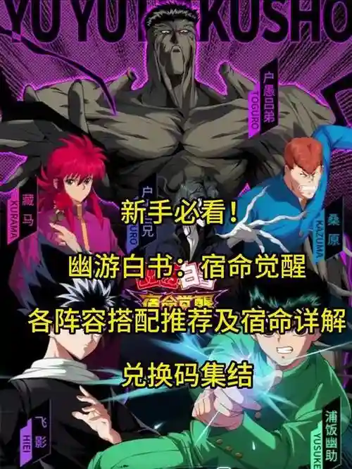 幽游白书漫画阵容插图1