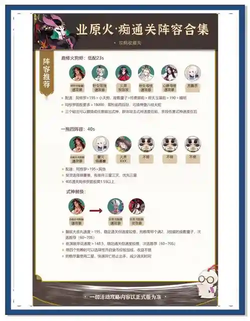 痴阵容搭配