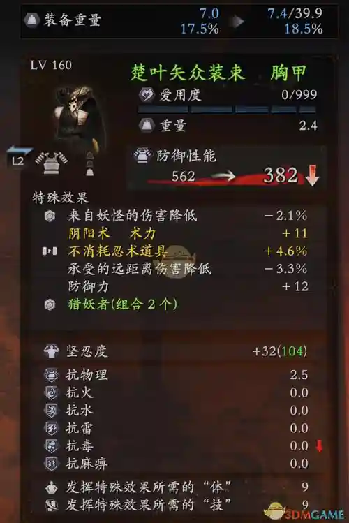 仁王等级装备掉率插图1