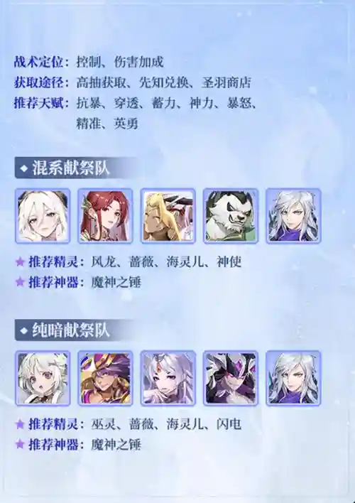 闪烁之光顶级阵容推荐搭配插图
