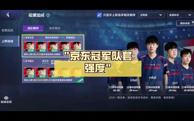京东队阵容插图