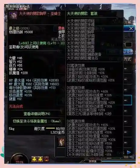 女圣职勇者装备选择