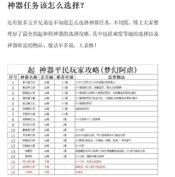 梦幻西游神器任务怎么杀2星，梦幻西游神器任务1星2星什么区别