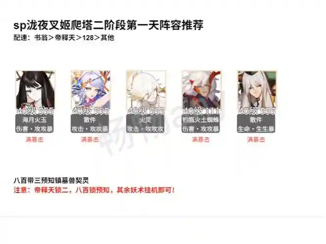 夜叉搭配阵容，夜叉技能加点插图
