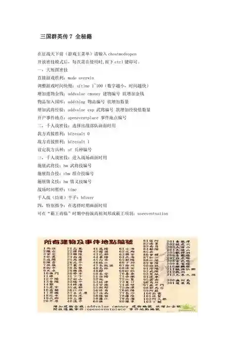 三国群英7秘籍技能
