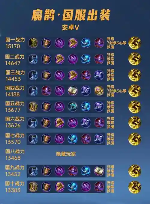 扁鹊套装搭配阵容，扁鹊装备最强搭配插图