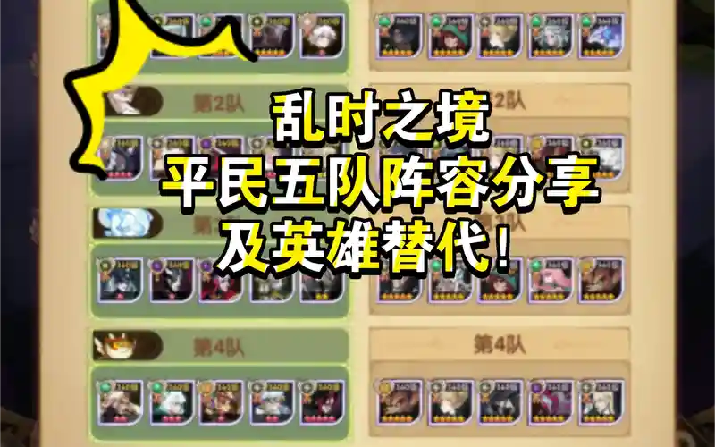 平民剑与远征阵容搭配,平民剑与远征阵容搭配攻略插图 平民剑与远征阵容搭配,平民剑与远征阵容搭配攻略插图