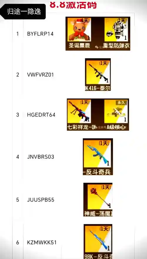 全民枪战传奇武器礼包领取，全民枪战传奇改卡兑换码