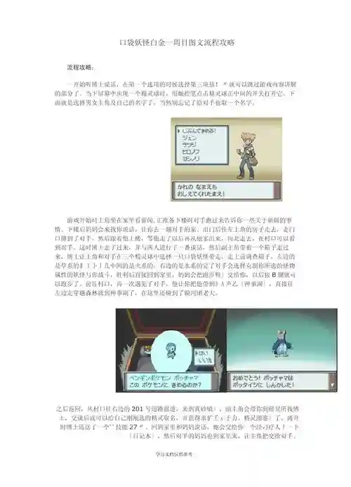 口袋妖怪白支线攻略，口袋妖怪白图文攻略牛游戏网插图1