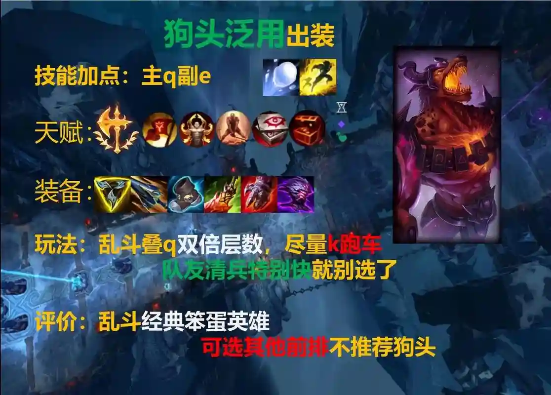 无限火力狗头法师阵容搭配，无限火力狗头出装天赋插图