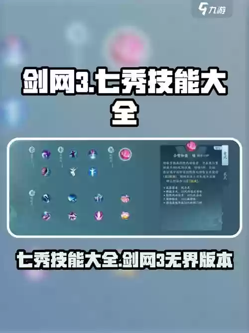 剑三七秀pvp技能栏，剑三七秀pvp教学