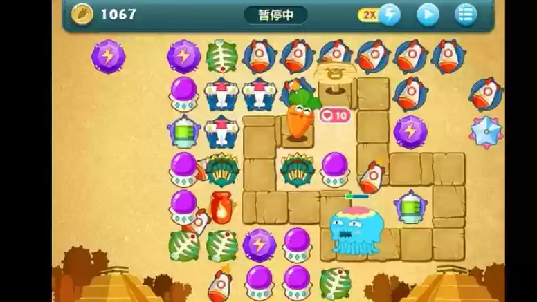 保卫萝卜1挑战34攻略视频，保卫萝卜一挑战第34关攻略